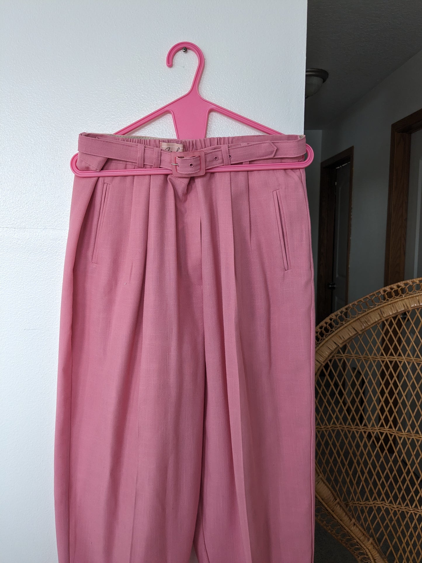 1990s pink pants & belt