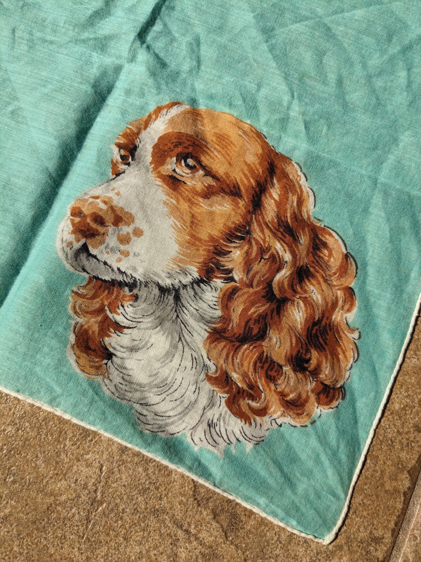 1960s Cavalier King Charles Spaniel scarf