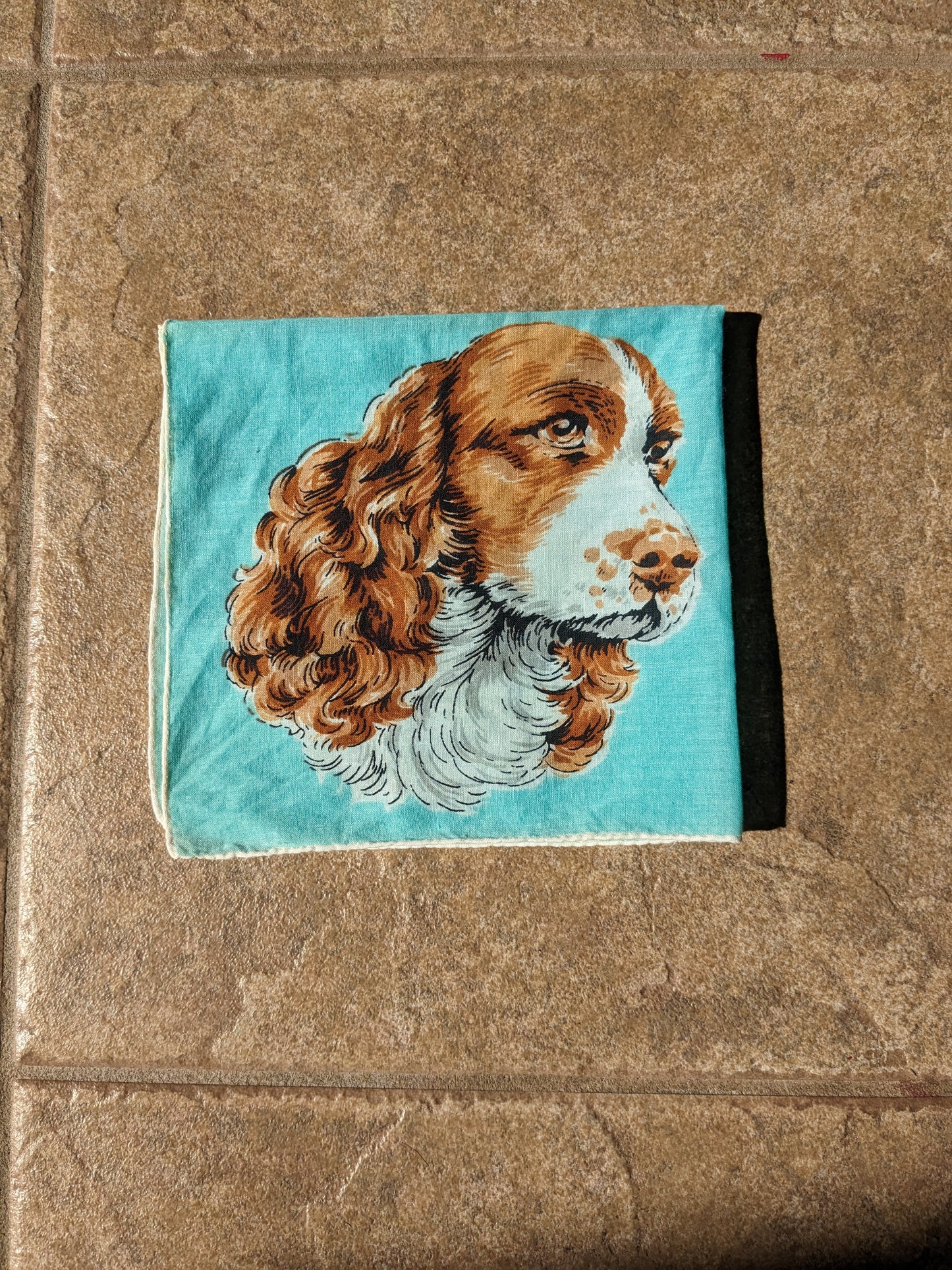 1960s Cavalier King Charles Spaniel scarf