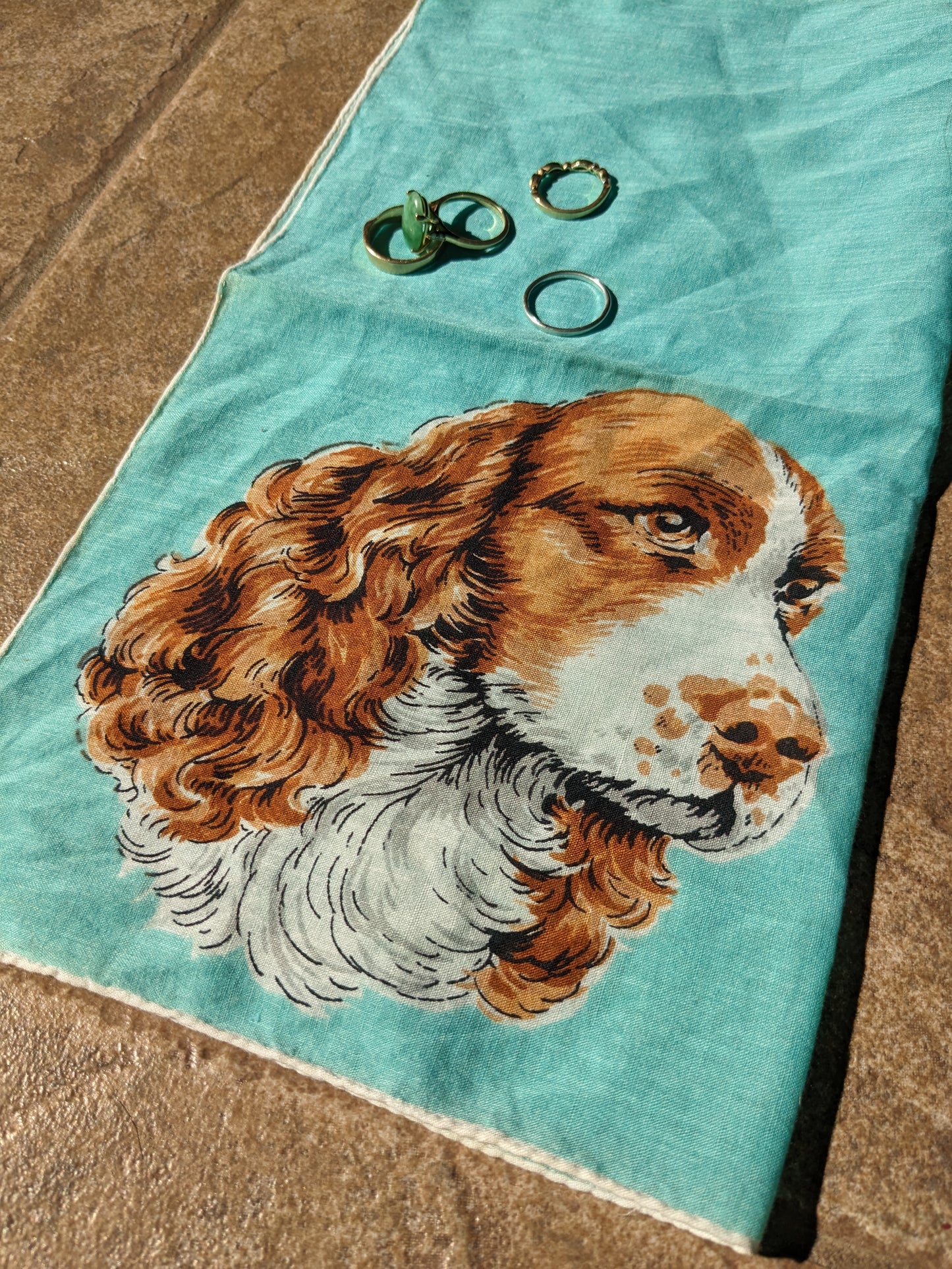 1960s Cavalier King Charles Spaniel scarf