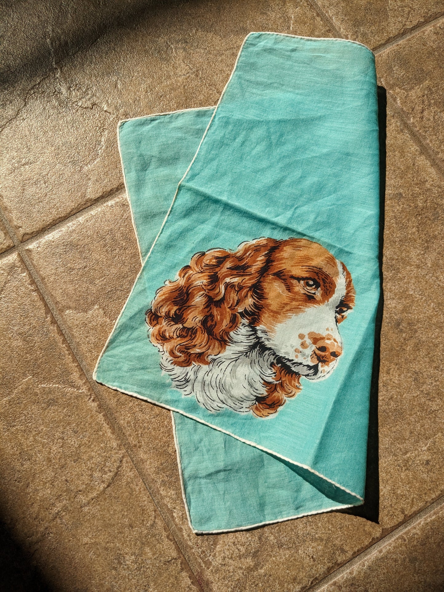 1960s Cavalier King Charles Spaniel scarf