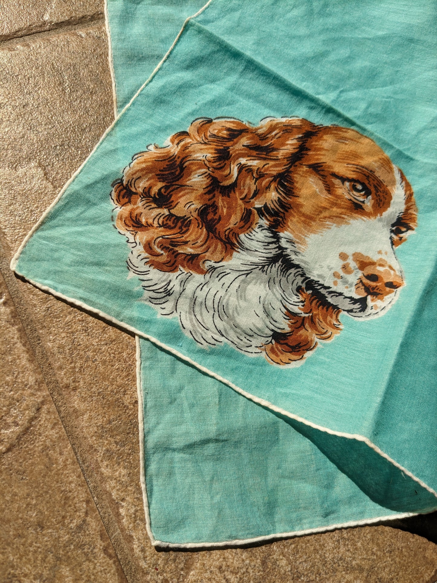 1960s Cavalier King Charles Spaniel scarf