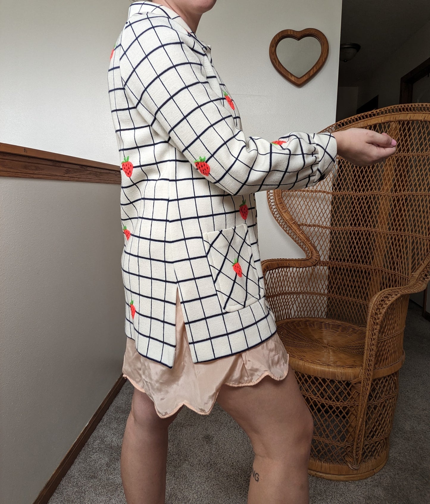 1960s strawberry cardigan