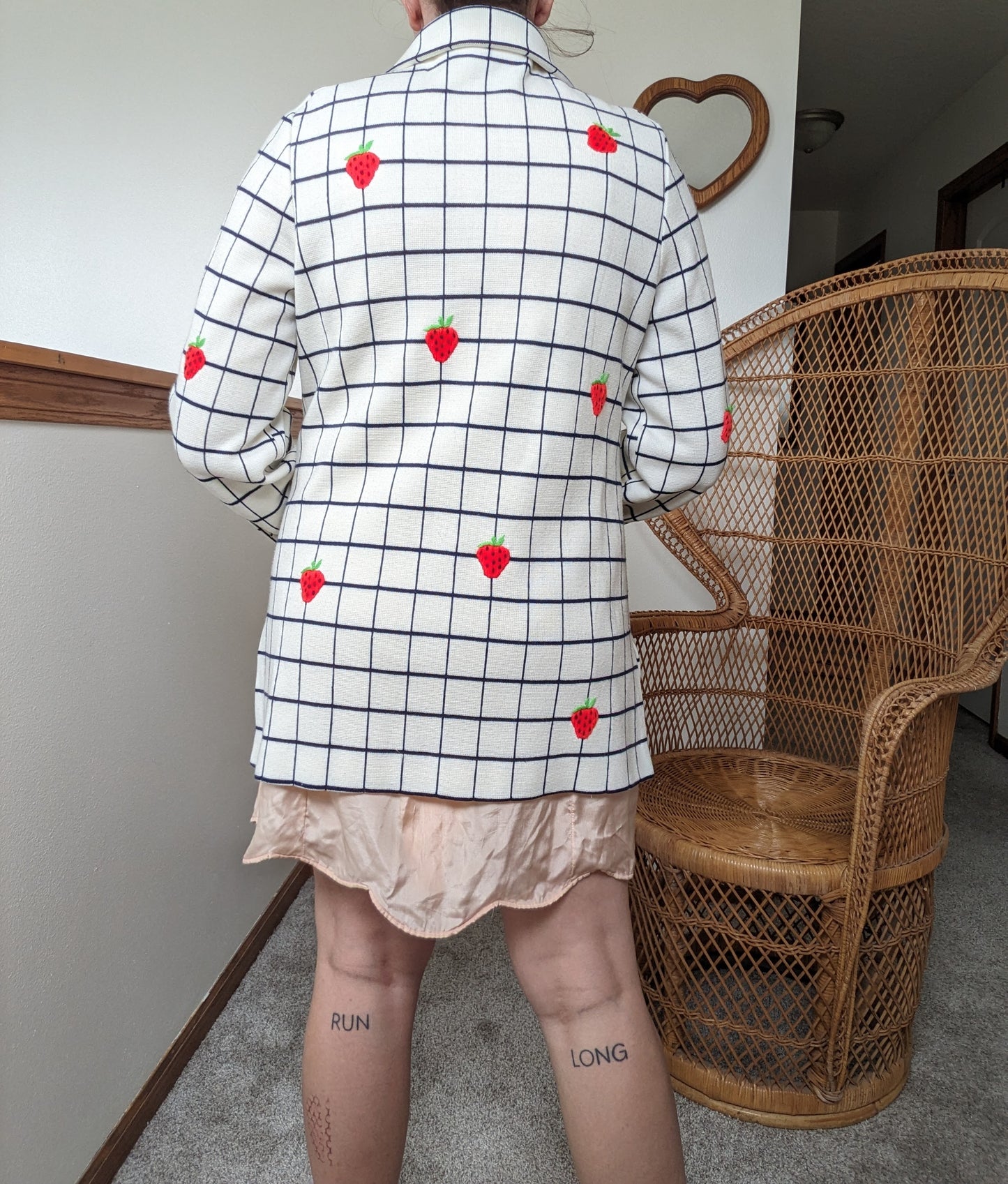 1960s strawberry cardigan