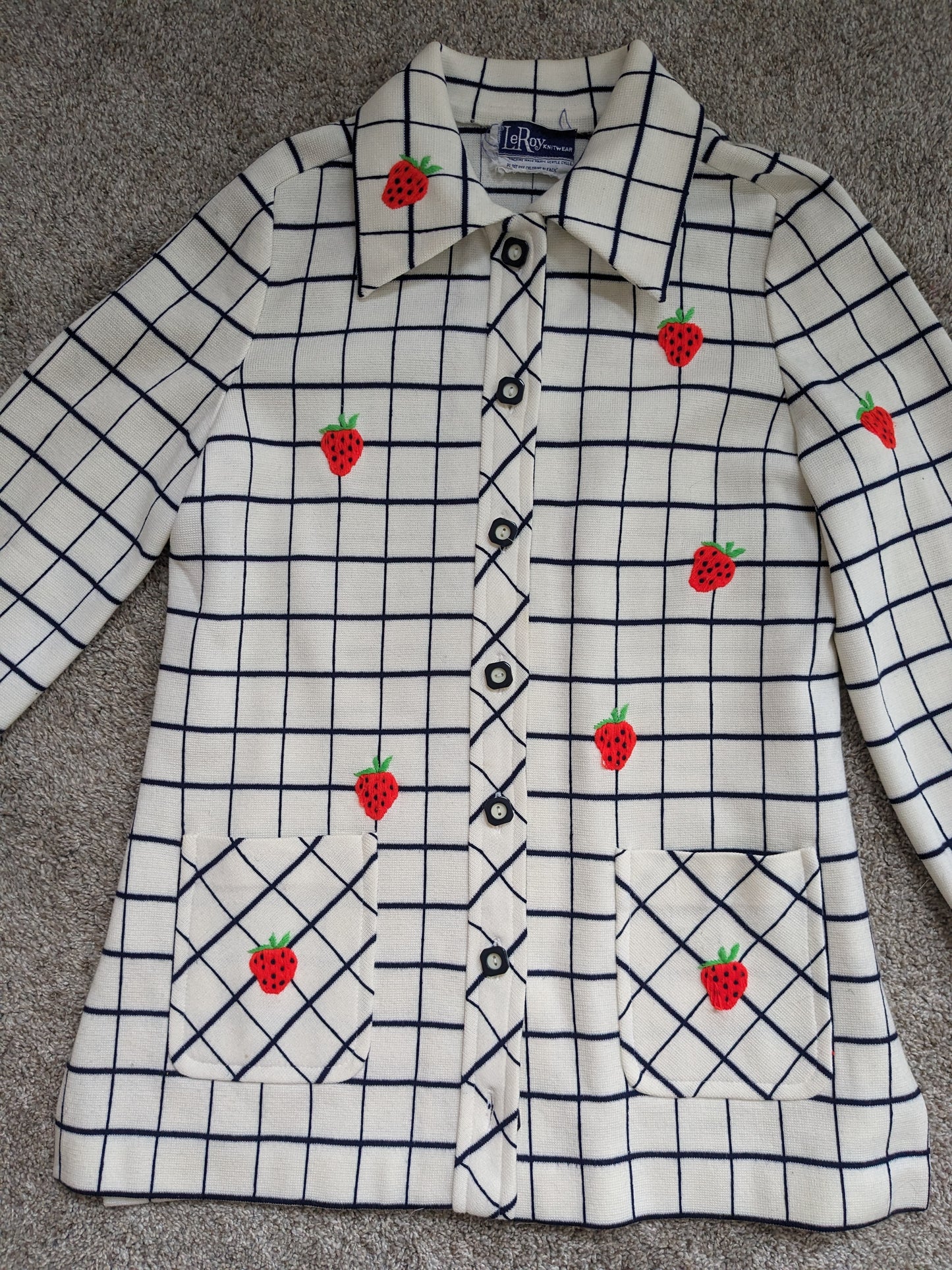 1960s strawberry cardigan