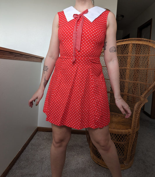 1970s polka dot dress