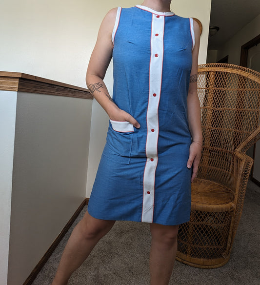 1960s mod shift dress