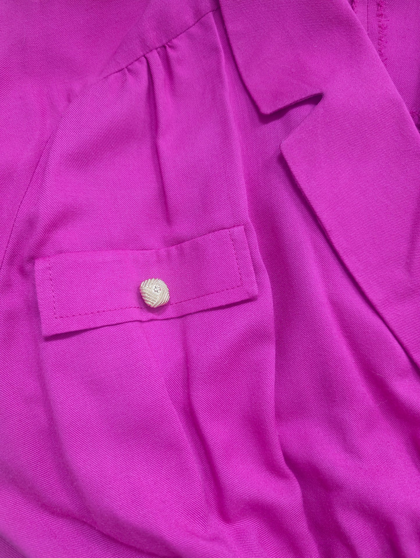 1980s hot pink secretary dress