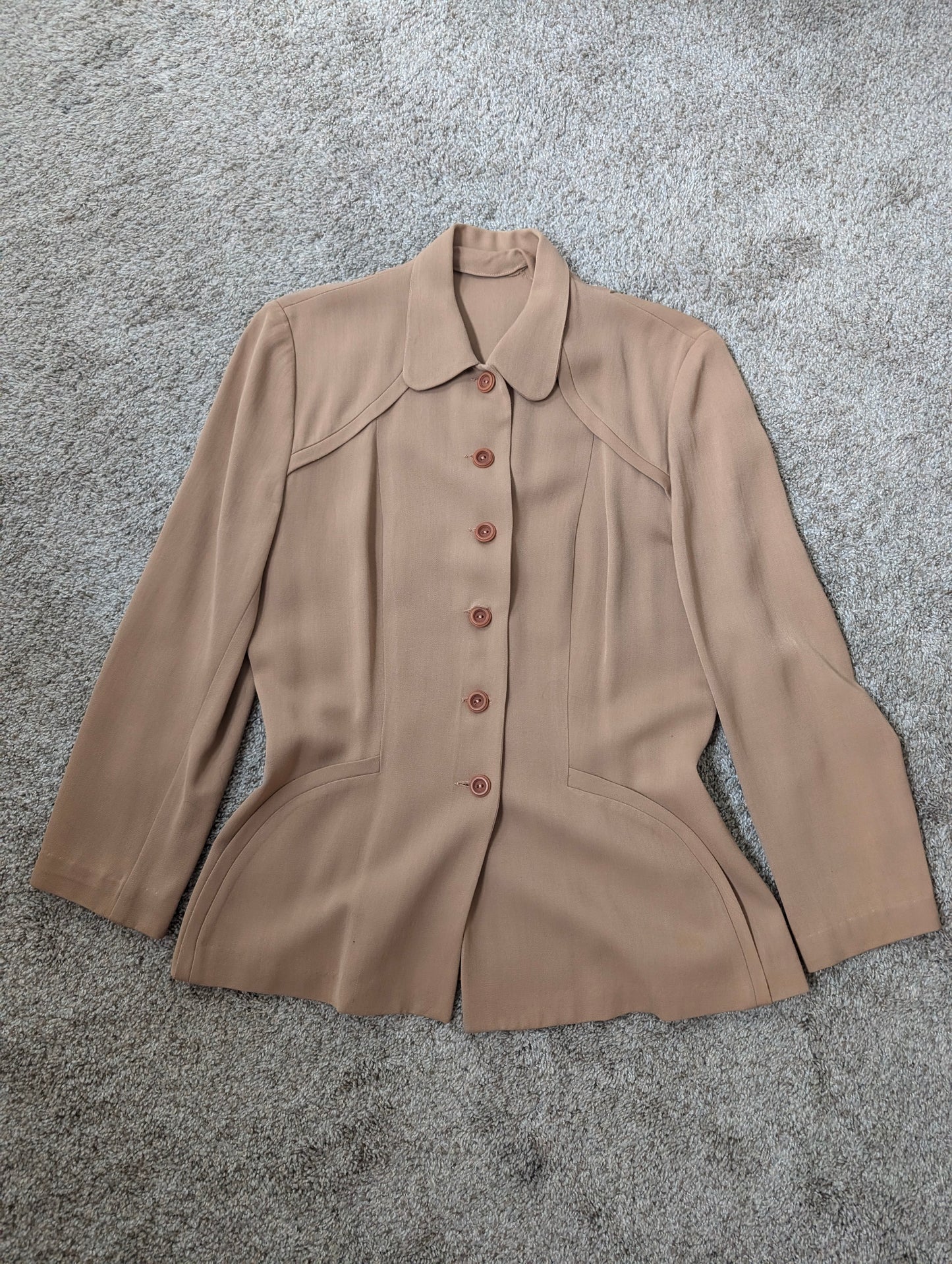 1940s tailored camel blazer