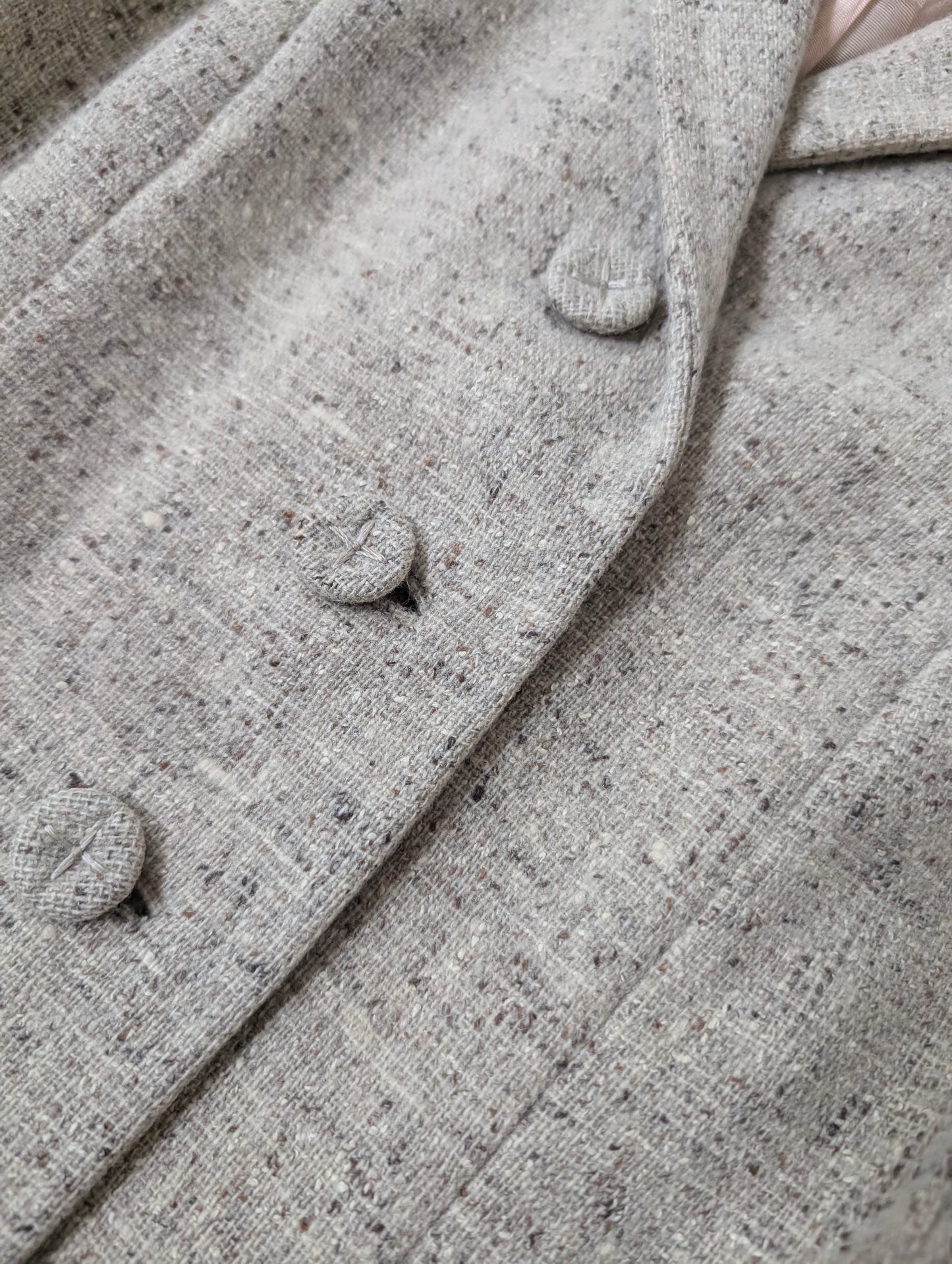 1950s wool blazer with fur collar