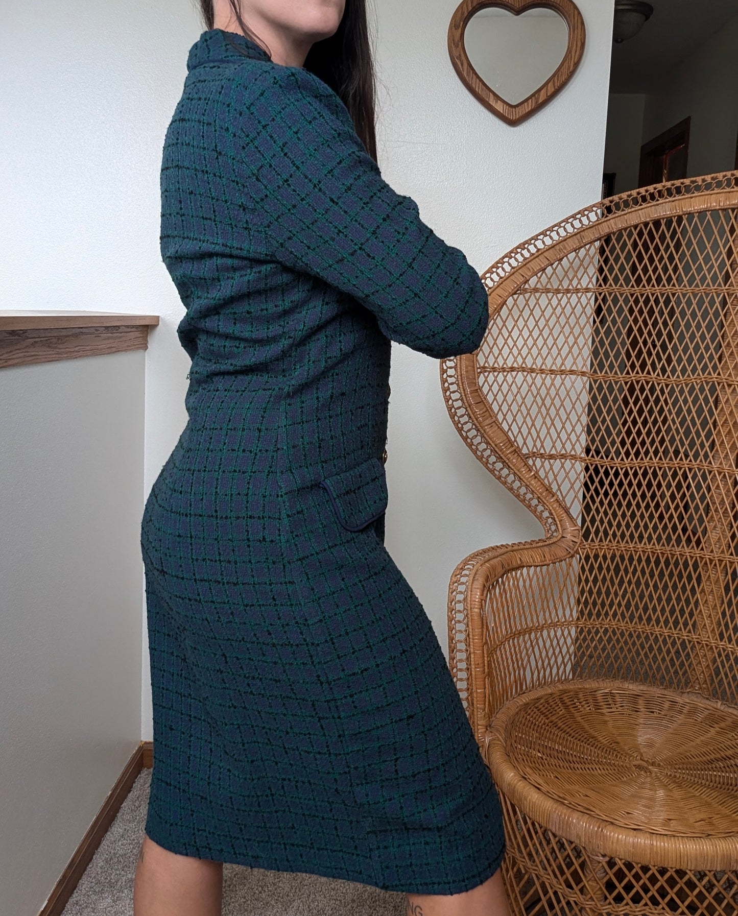 1980s tweed dress