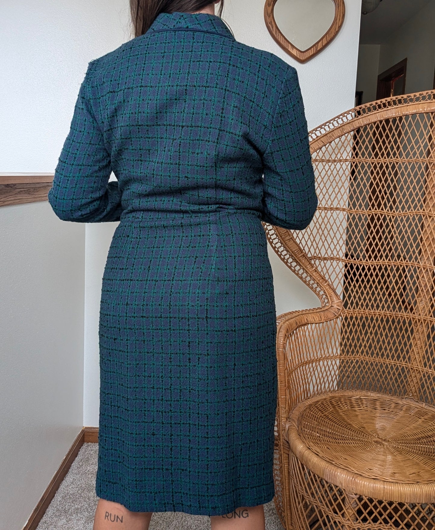 1980s tweed dress