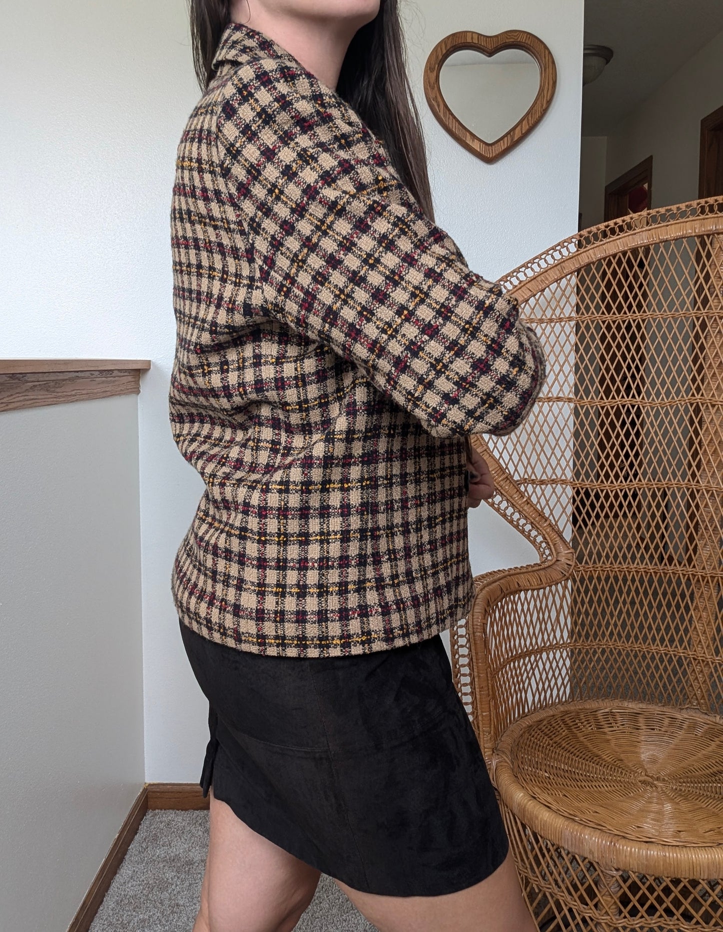 1980s plaid blazer