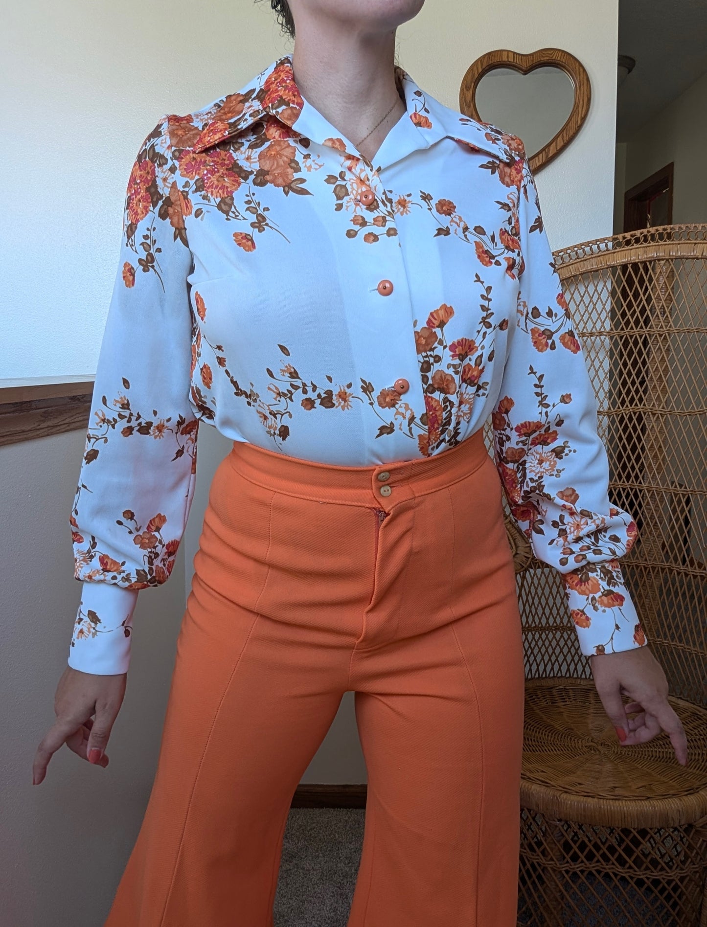 1970s floral disco shirt