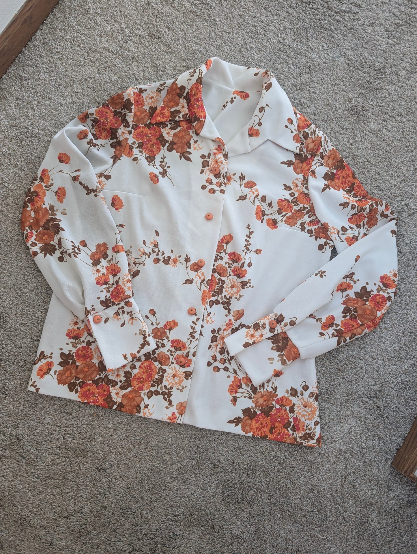 1970s floral disco shirt