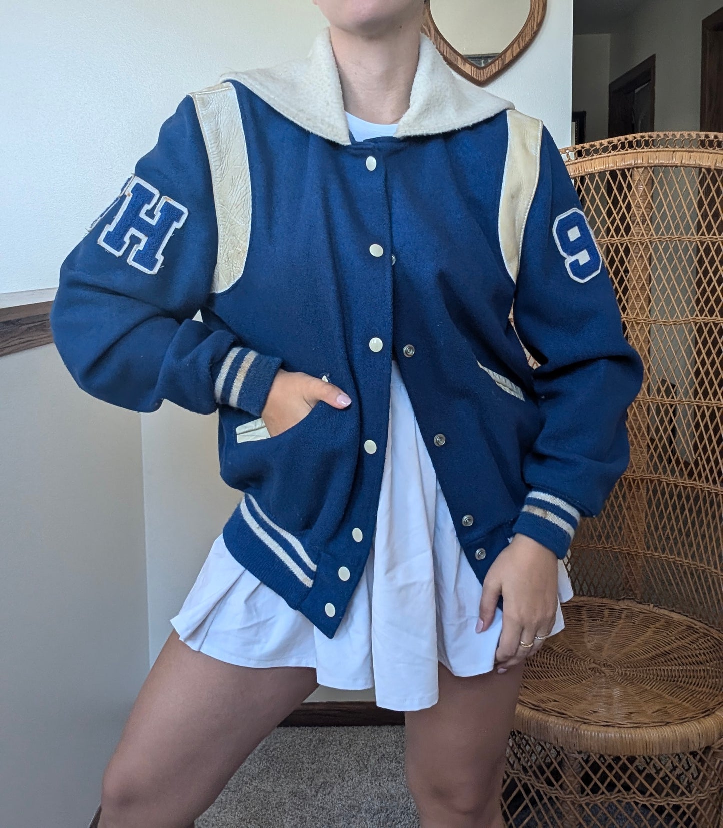 1980s varsity letter jacket