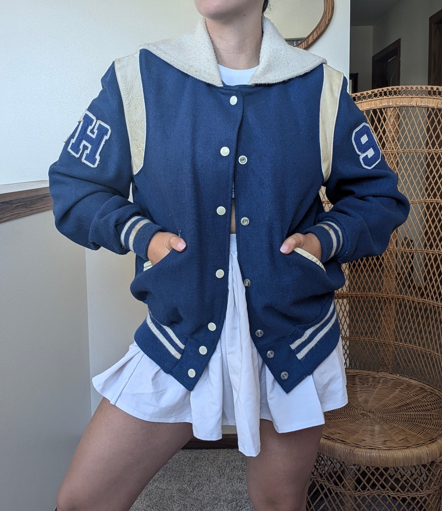 1980s varsity letter jacket