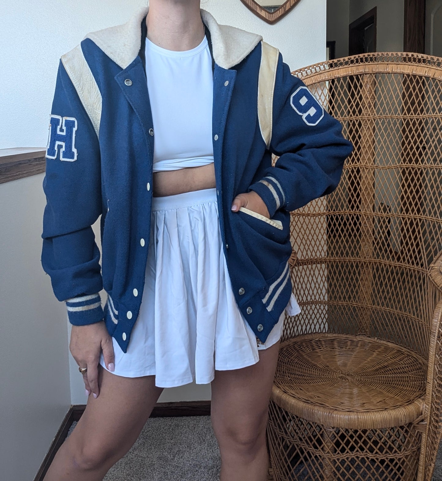 1980s varsity letter jacket