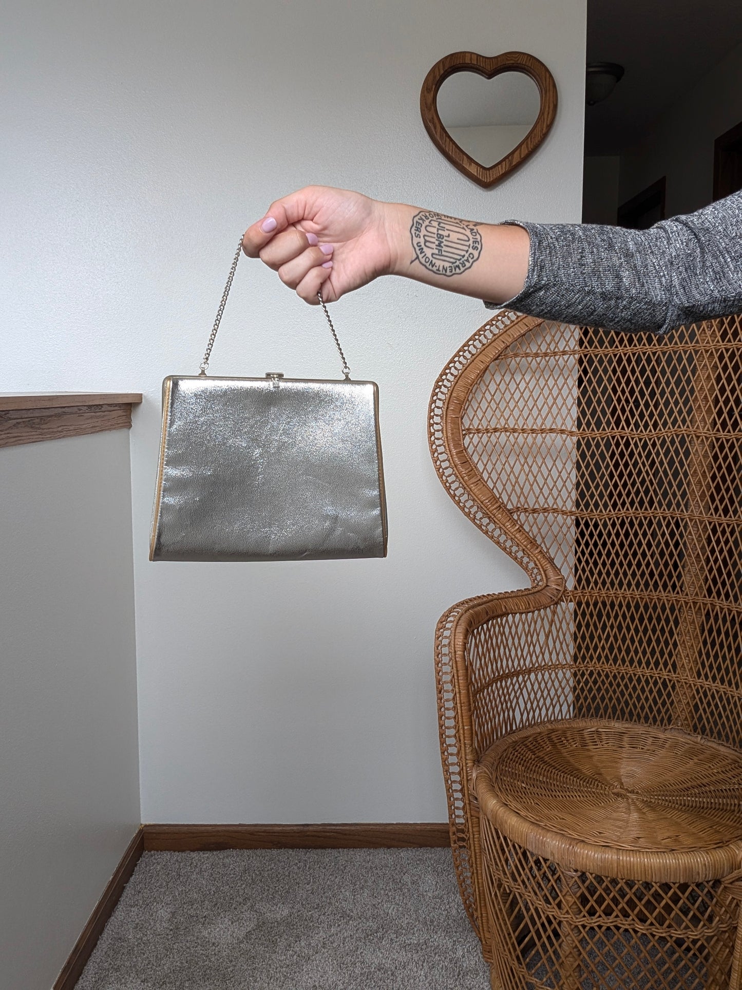 1960s silver handbag