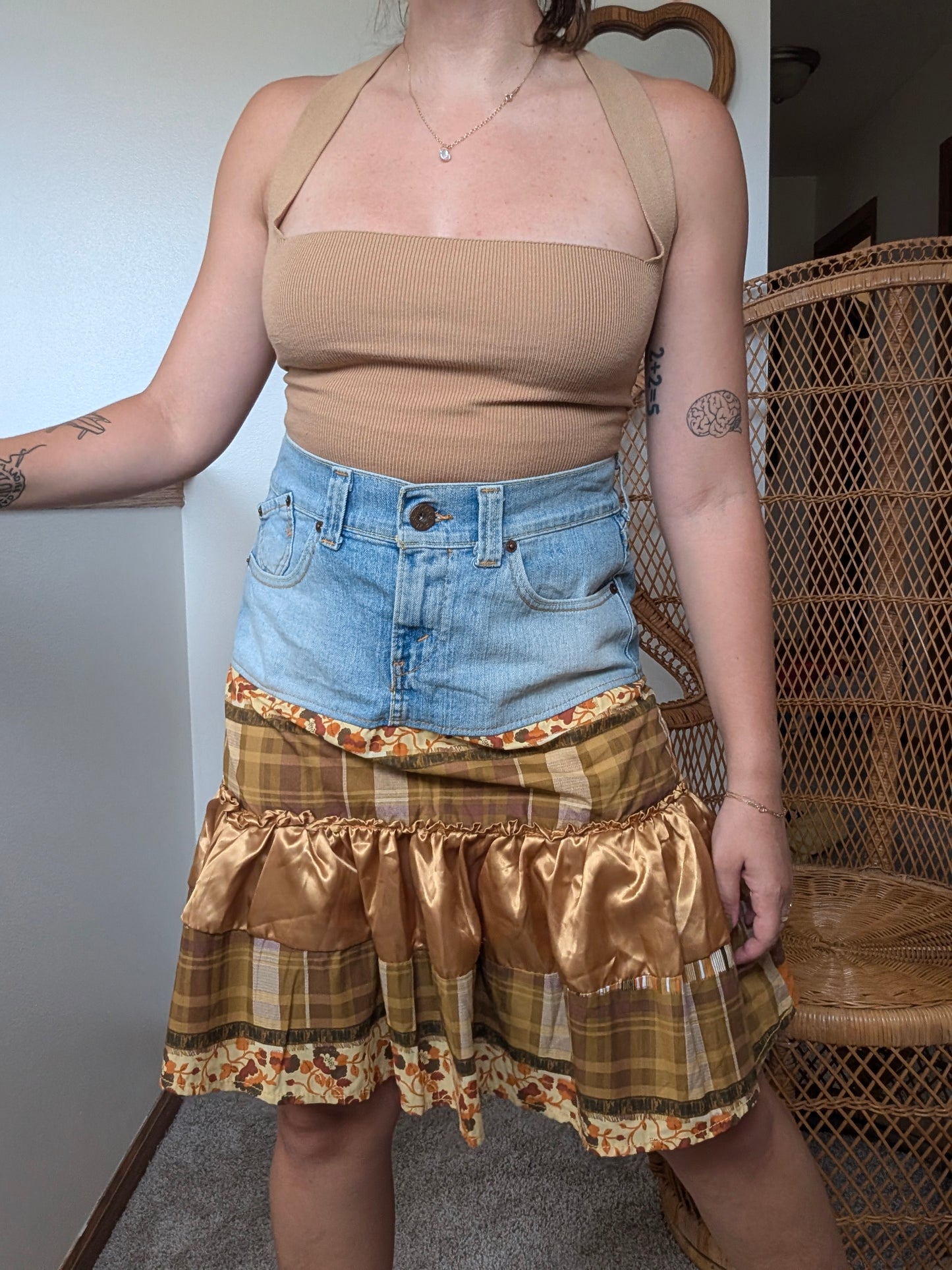 Modern Levi's patchwork skirt