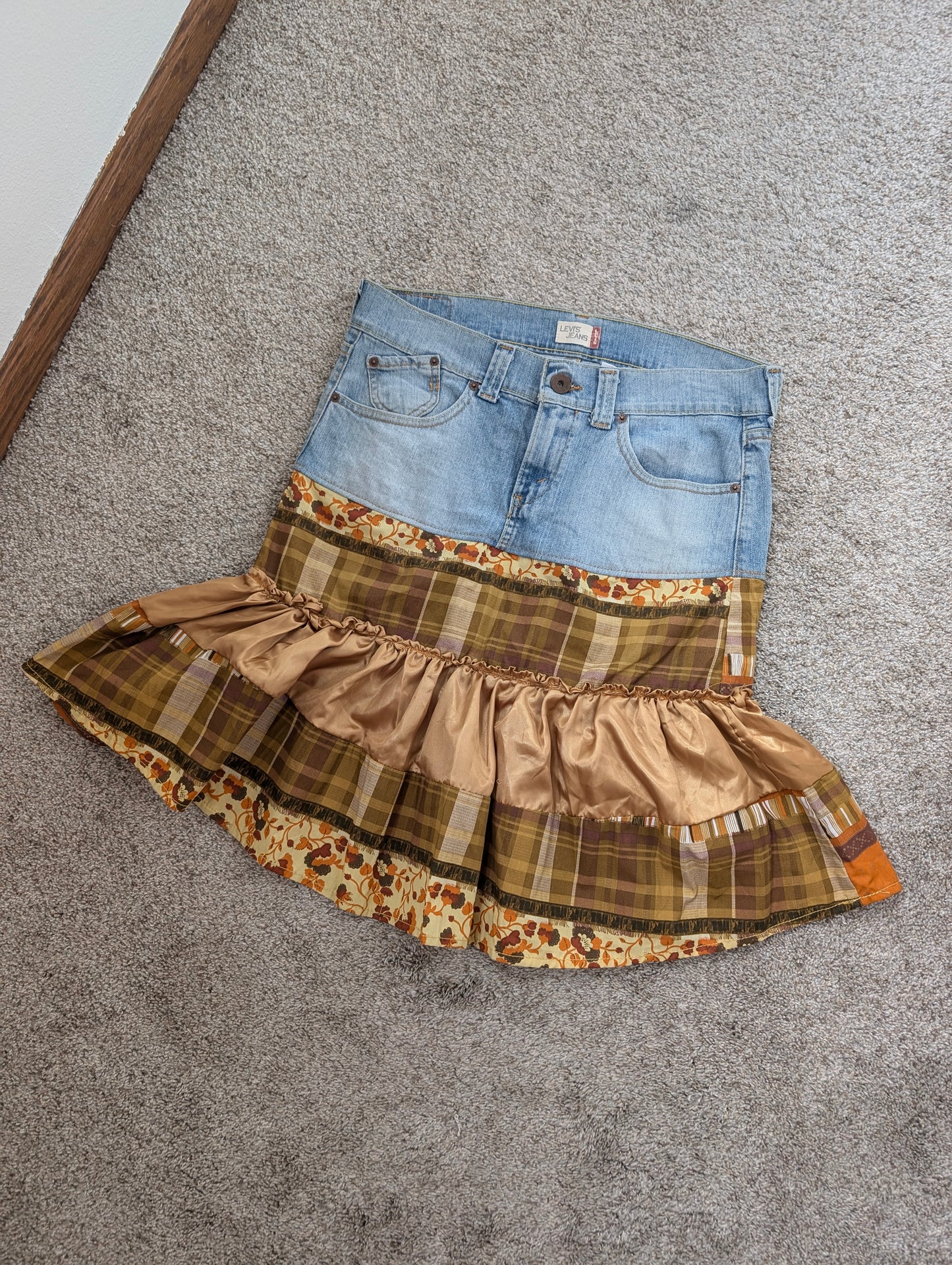 Modern Levi's patchwork skirt