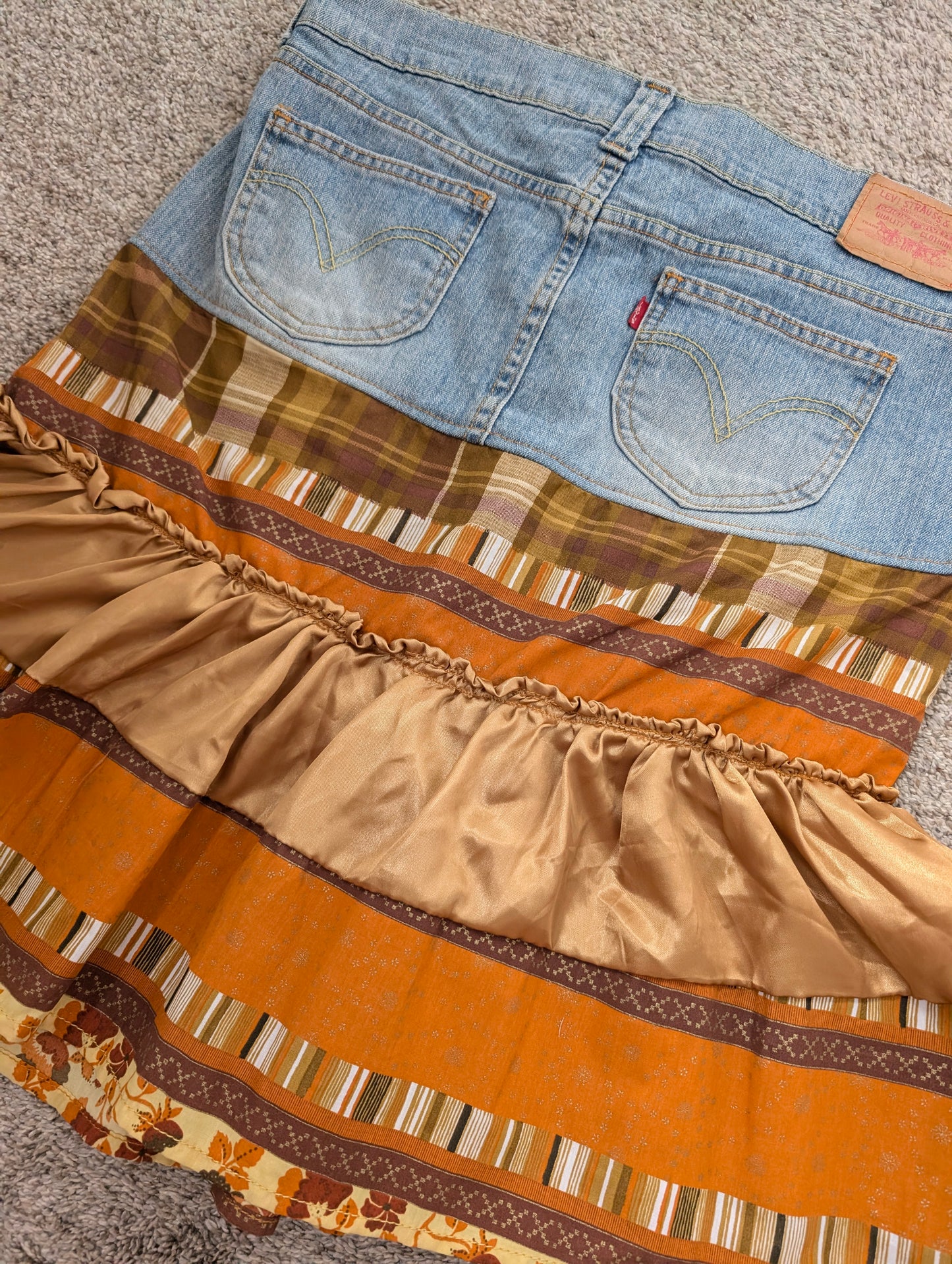 Modern Levi's patchwork skirt