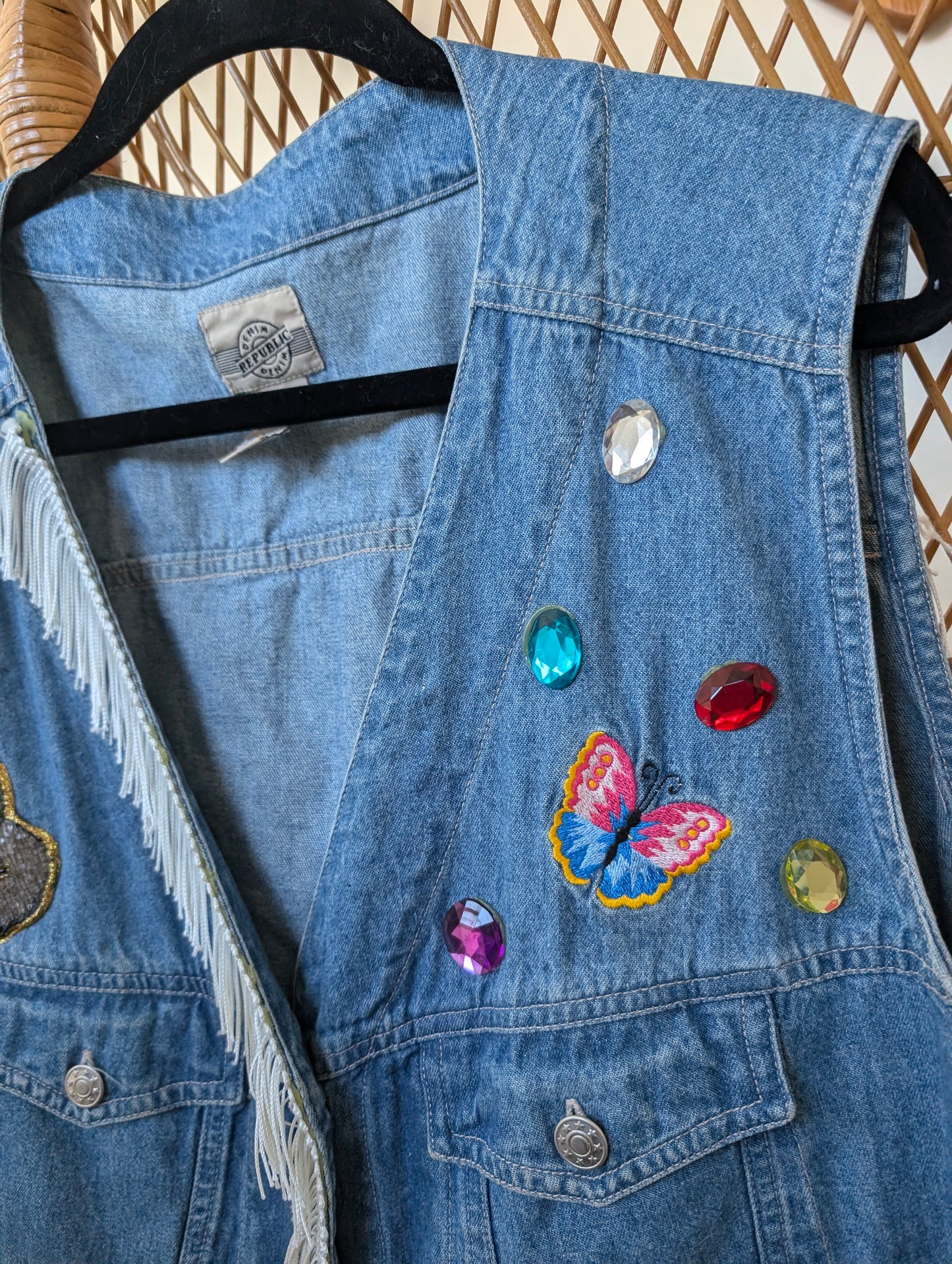 1990s Dolly Parton denim vest