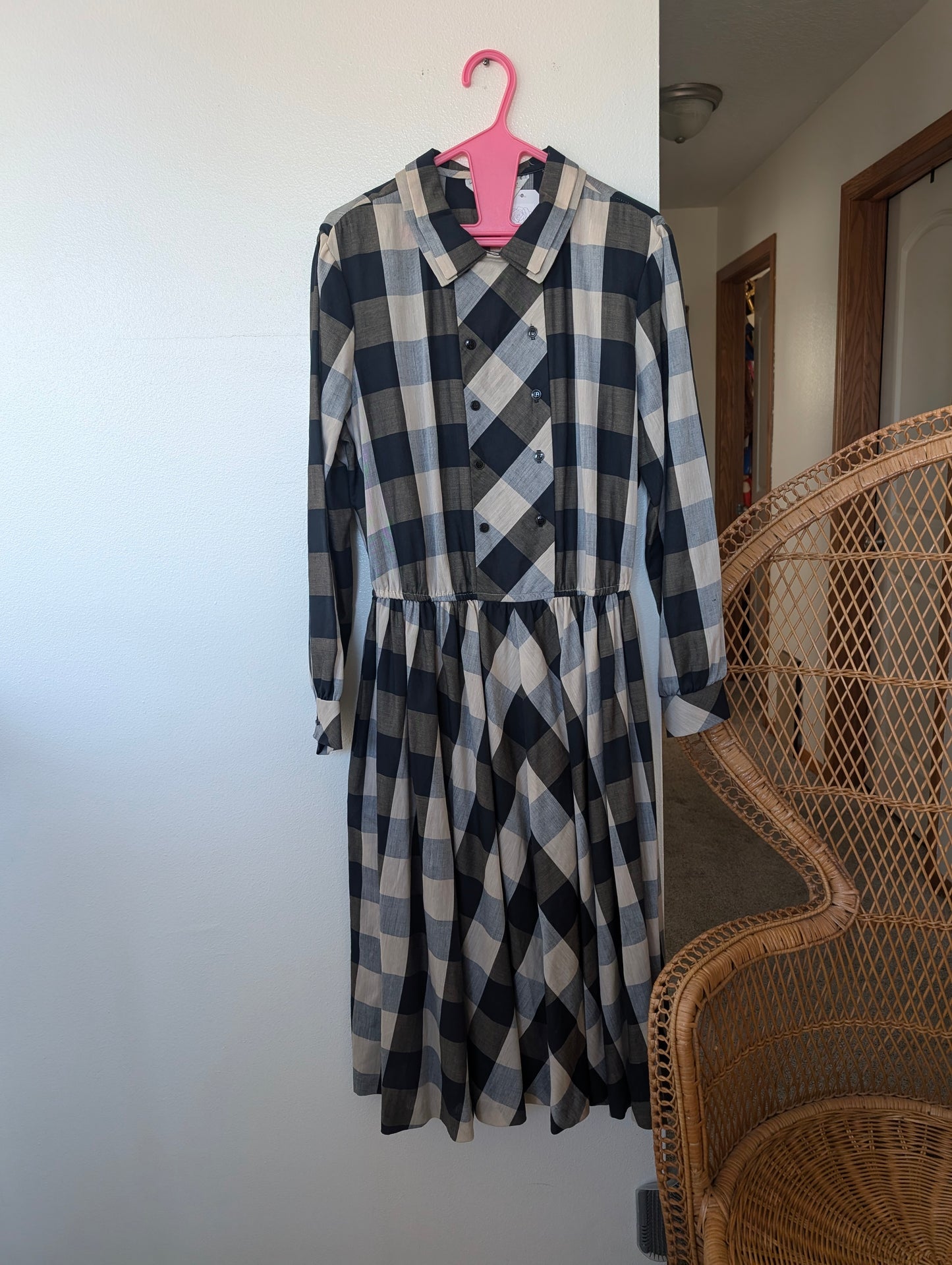 1960s mod check dress