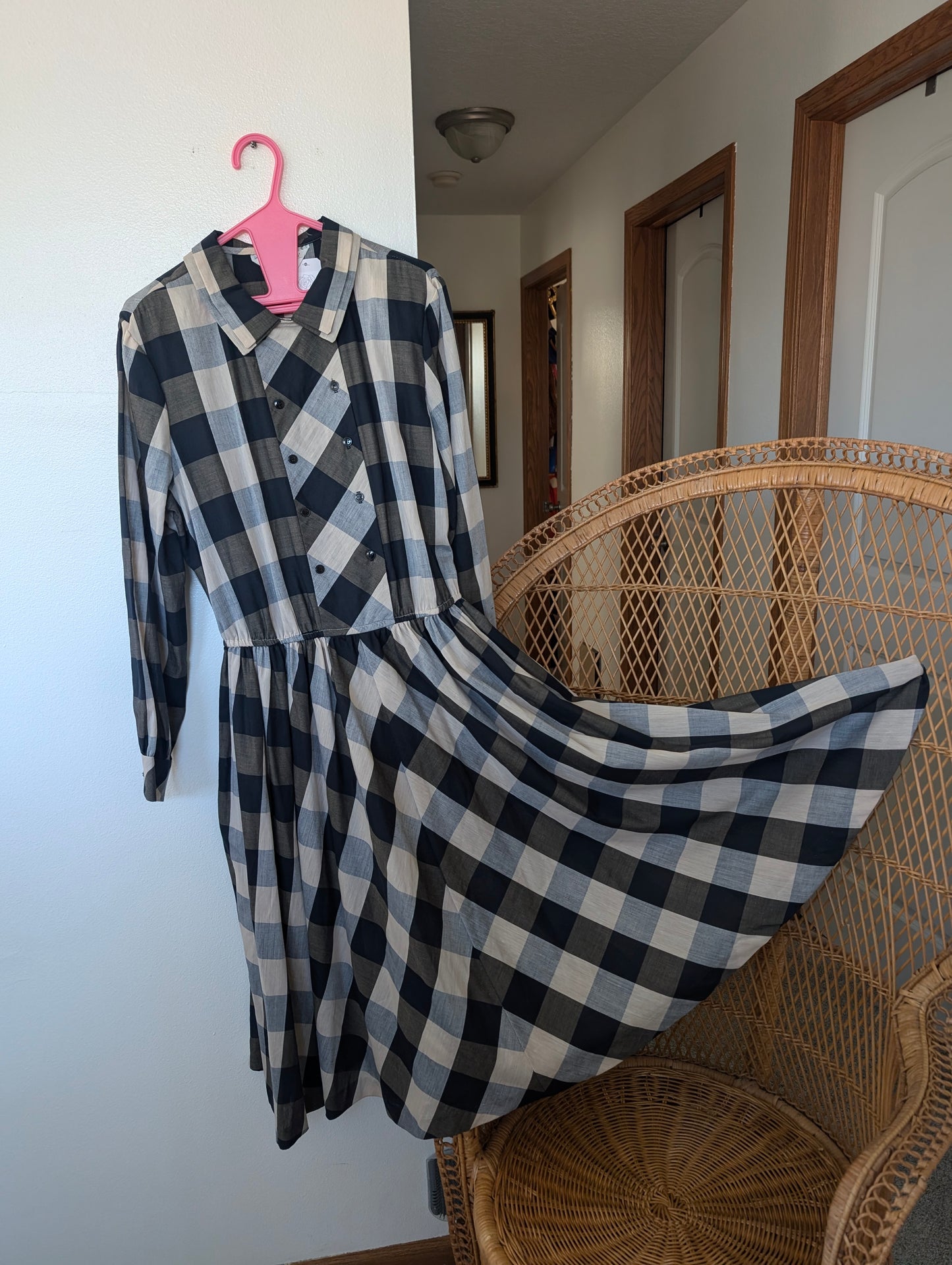 1960s mod check dress