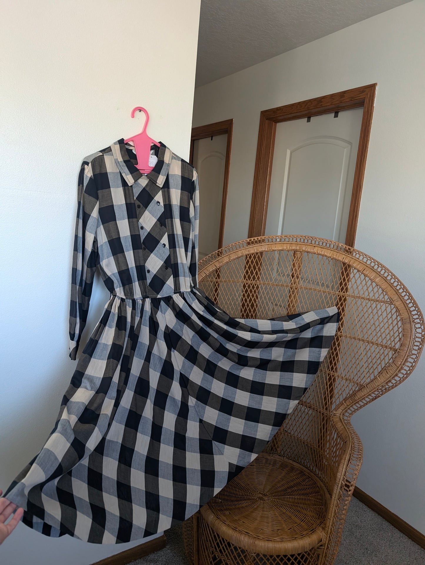 1960s mod check dress