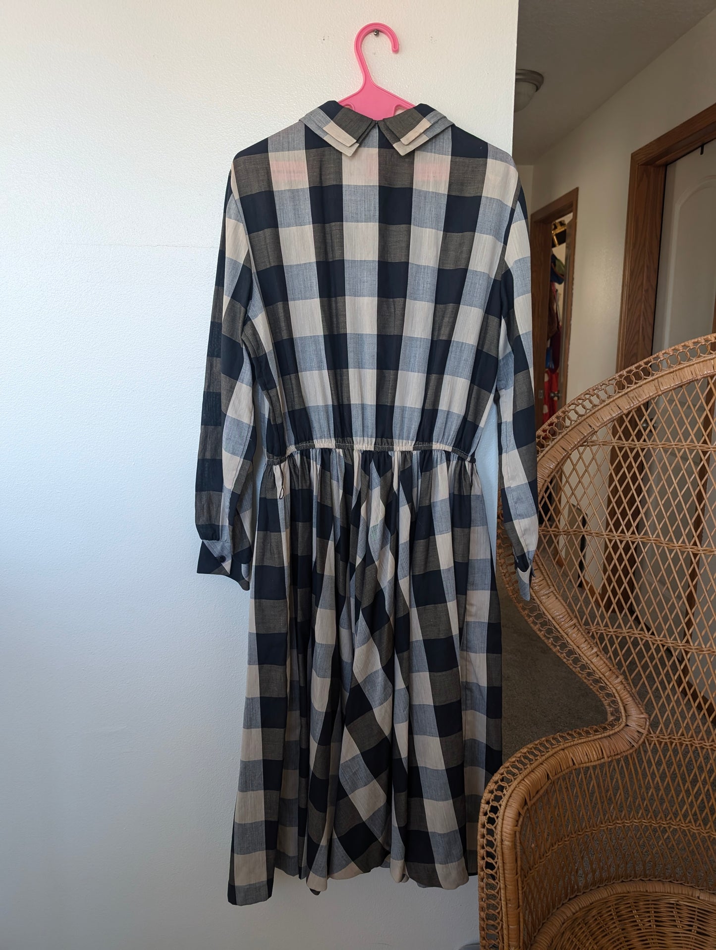 1960s mod check dress