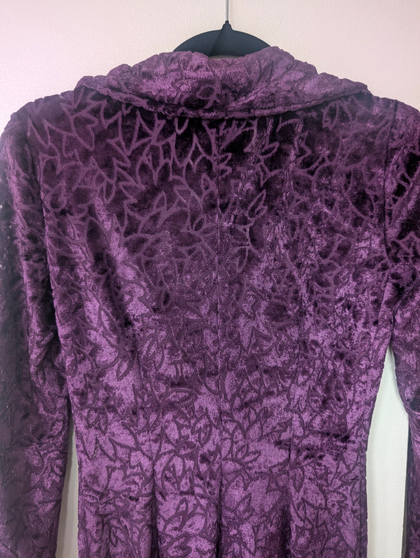 1960/70s purple velvet jumpsuit