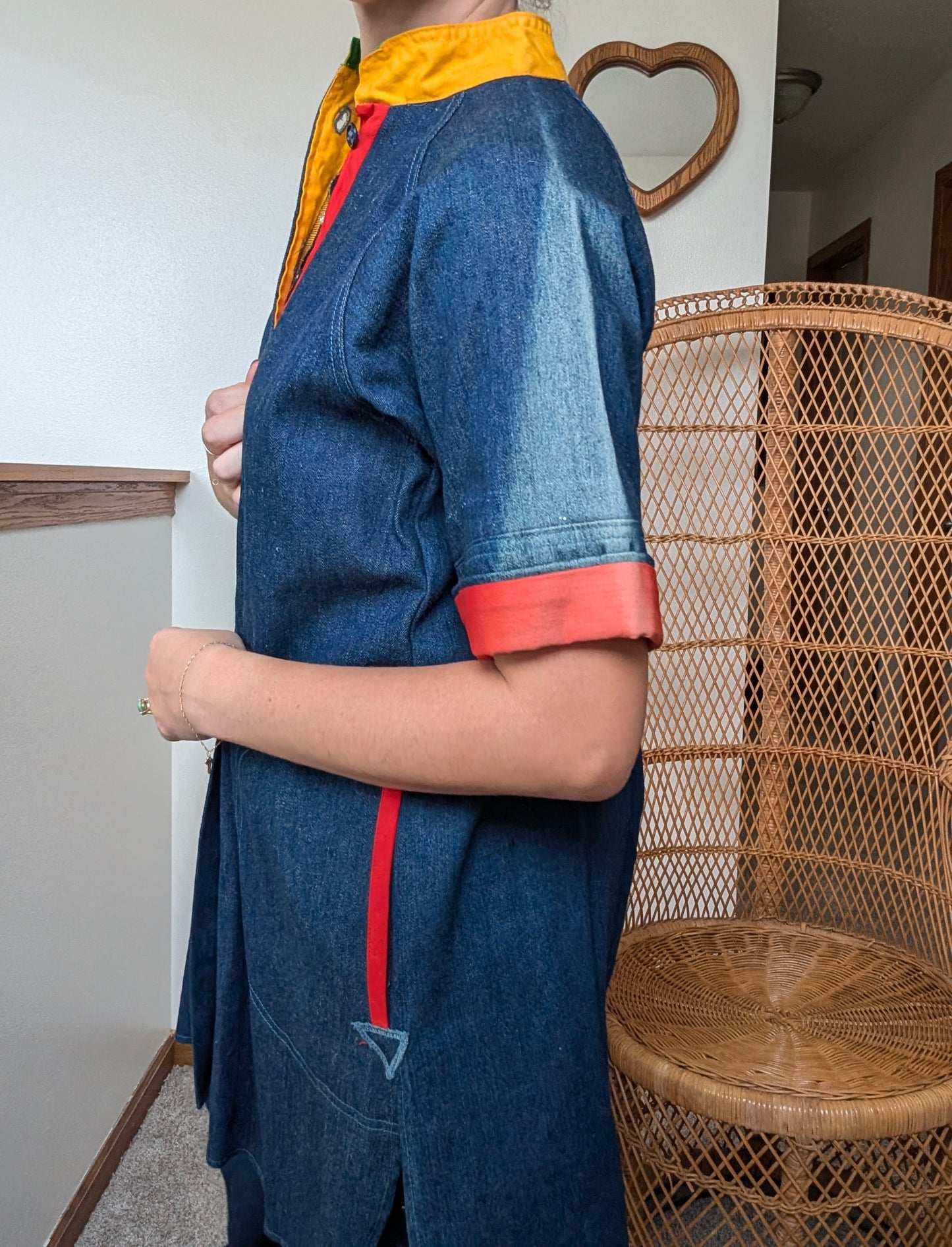 1970s colorful denim set