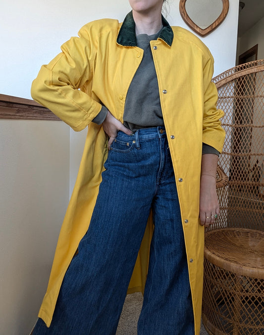 1980s yellow duster jacket