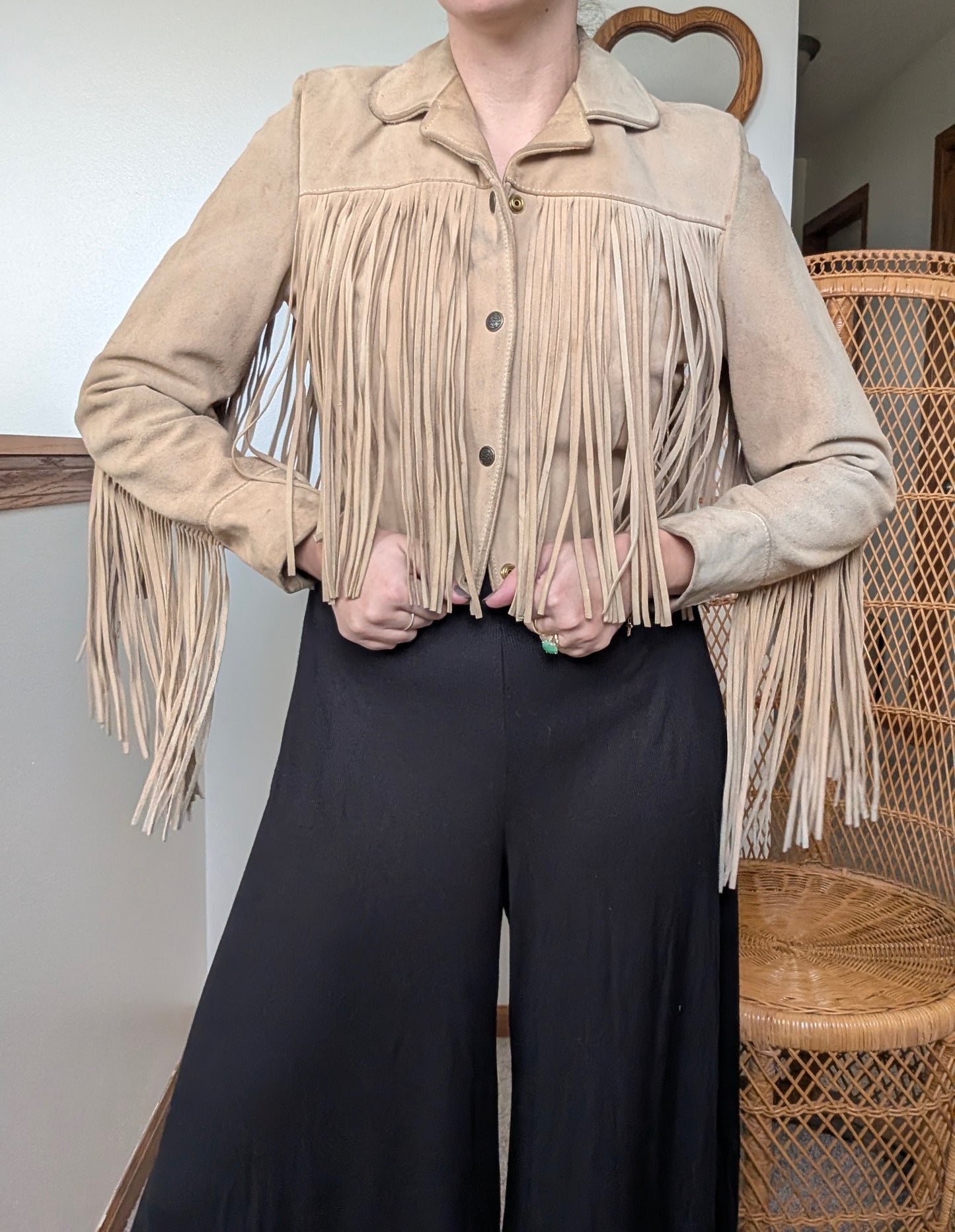 1970s fringe leather jacket