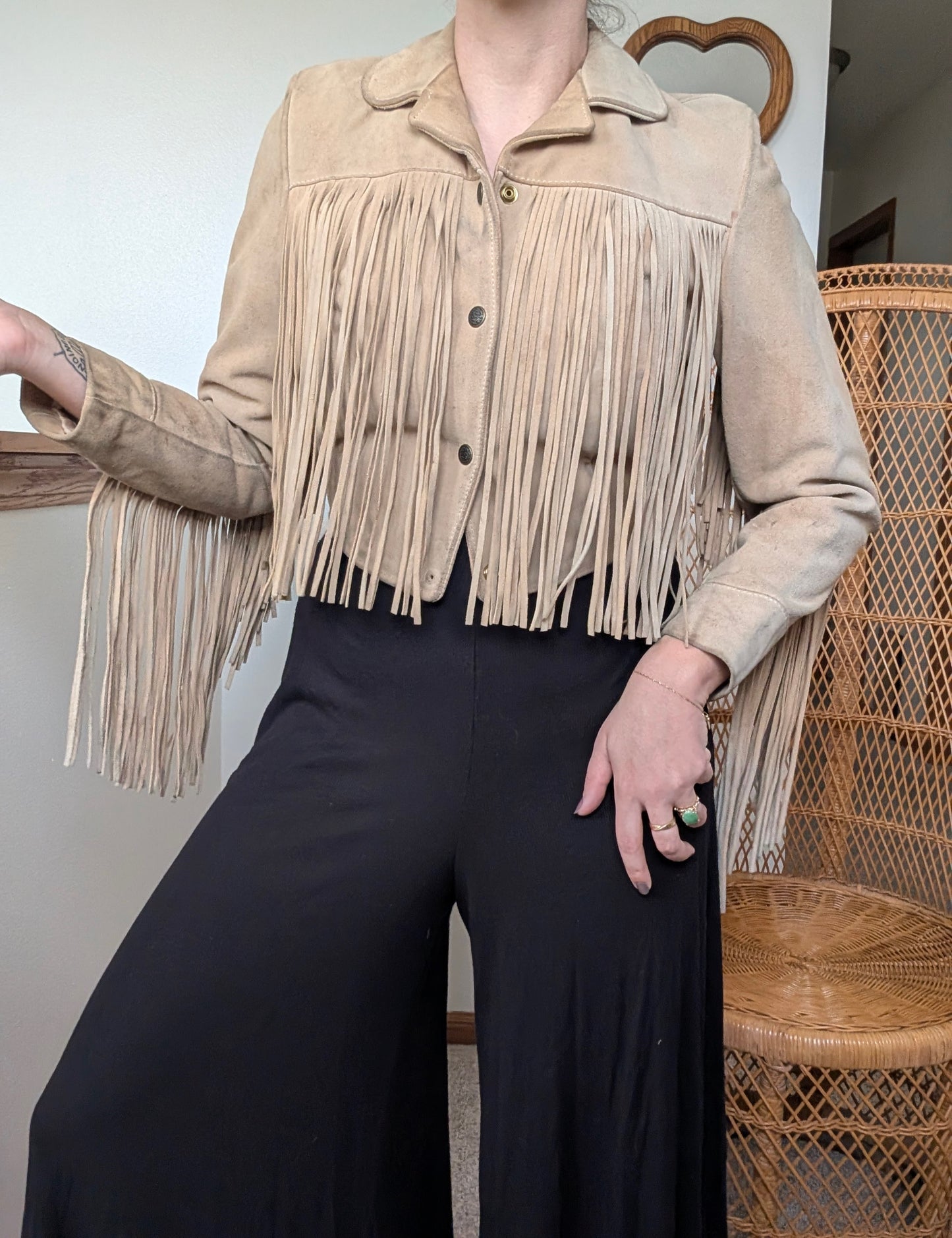 1970s fringe leather jacket