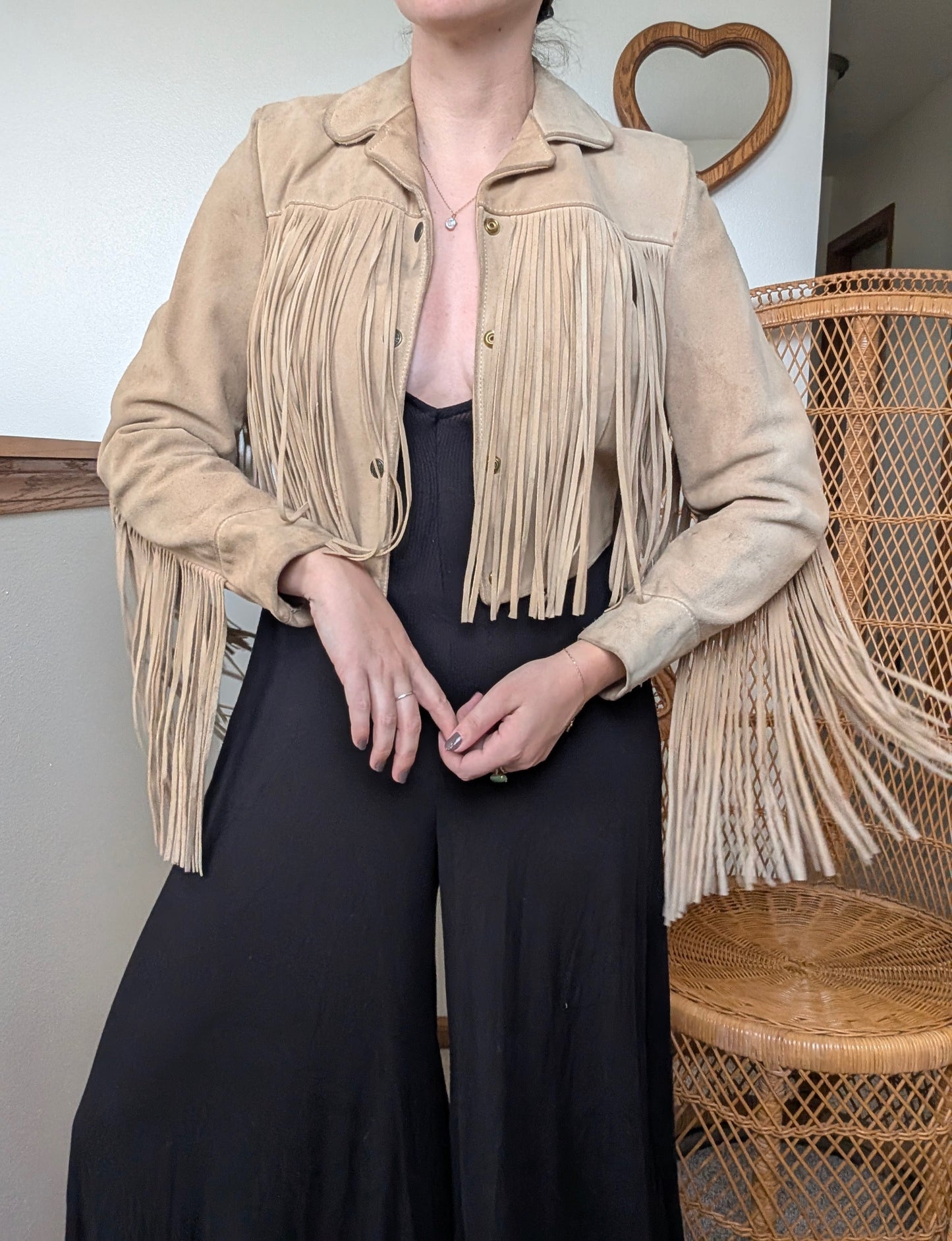 1970s fringe leather jacket