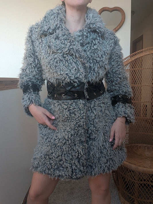 1980s curly lamb coat