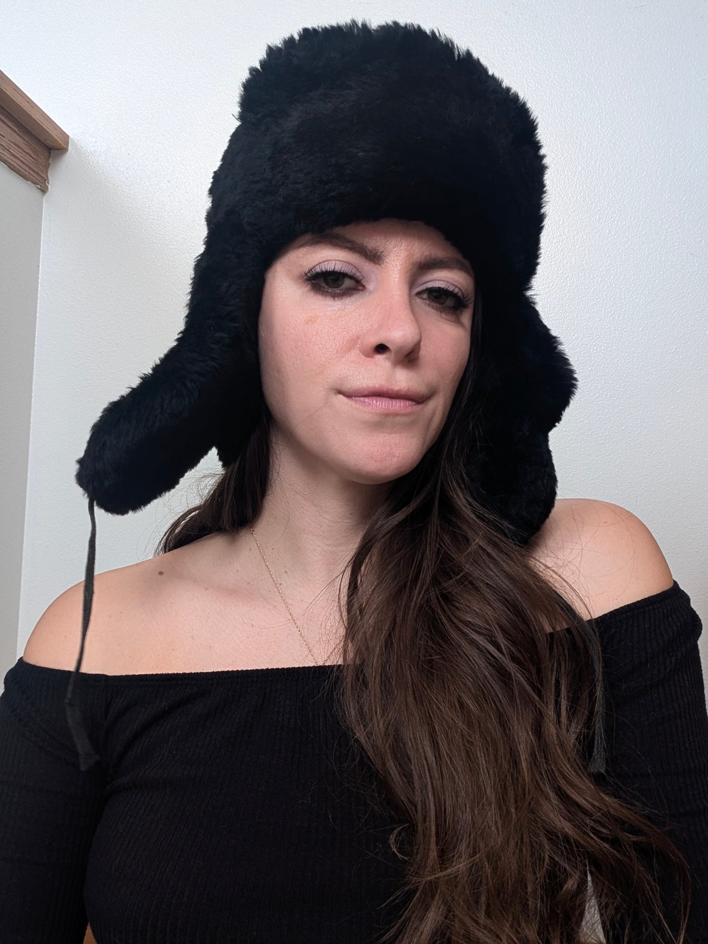 1970s fur aviator hat