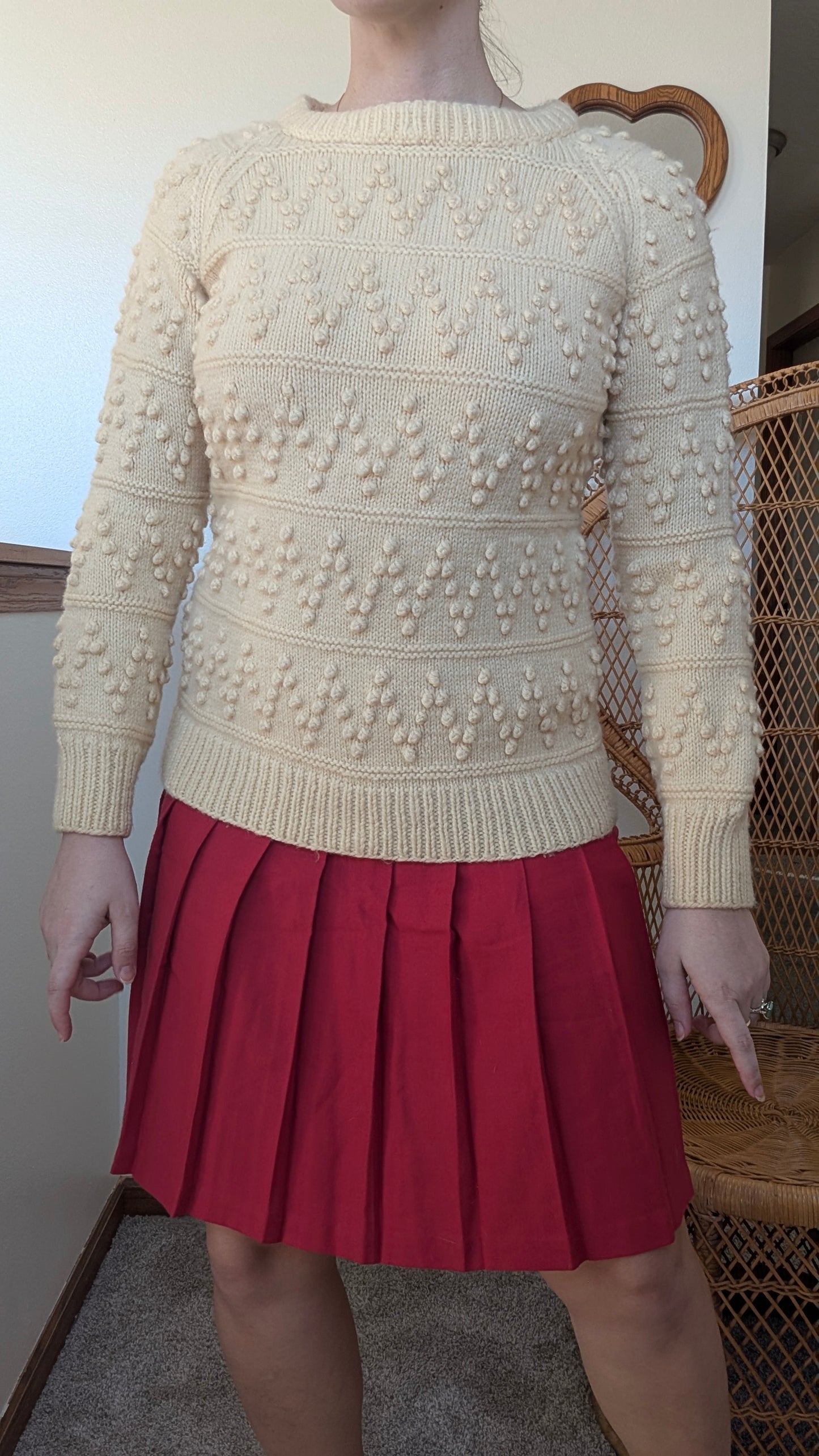 1970s cable knit sweater