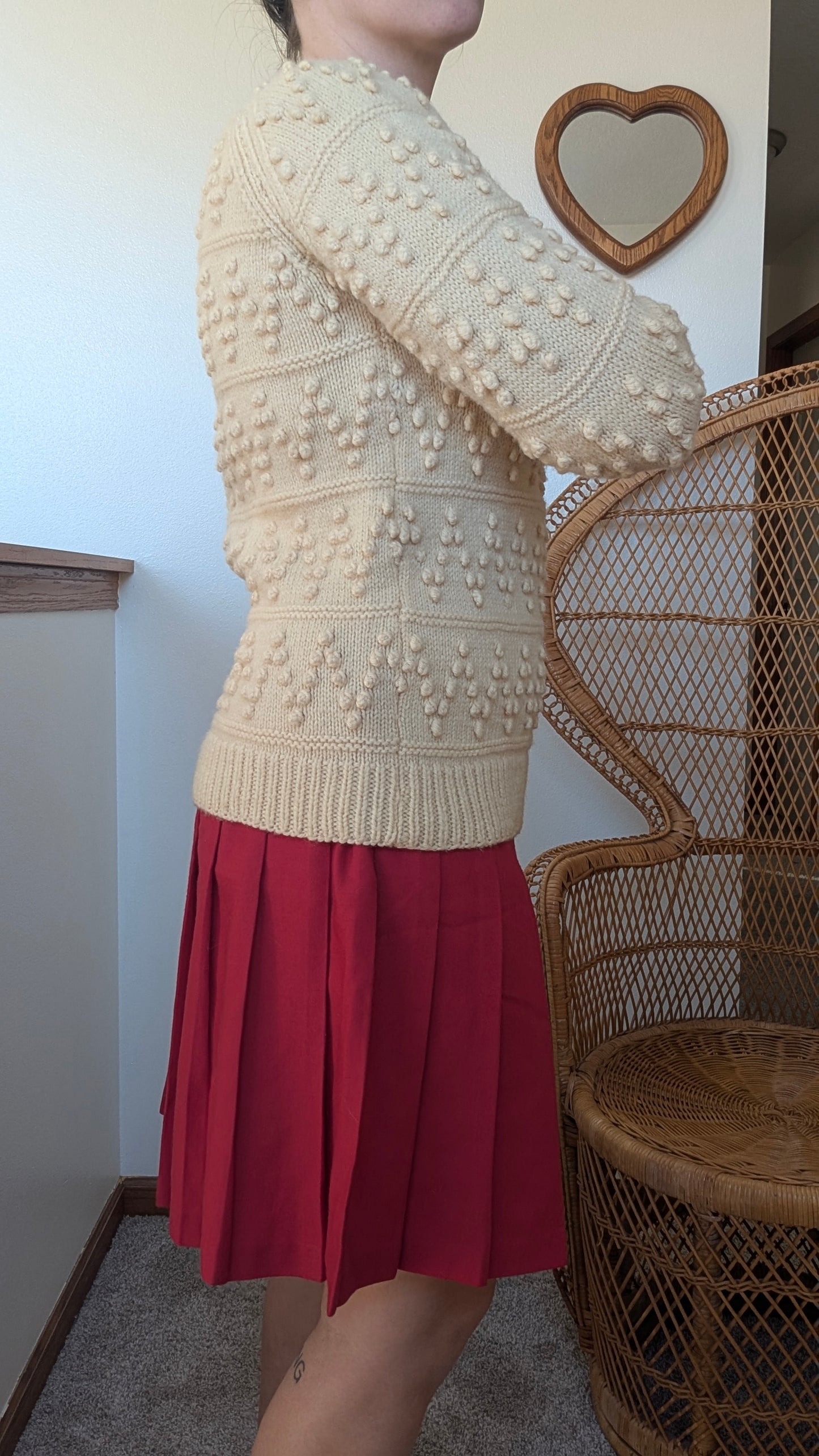 1970s cable knit sweater