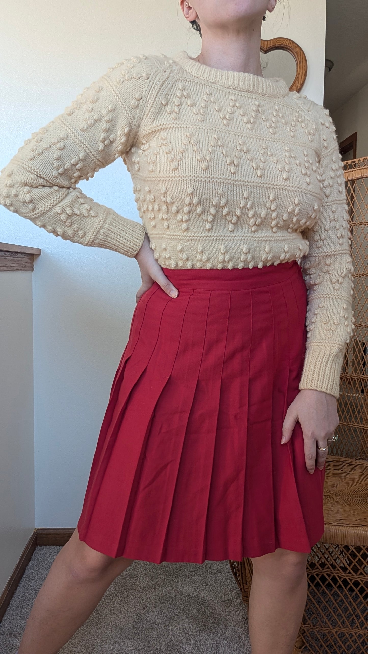 1970s cable knit sweater