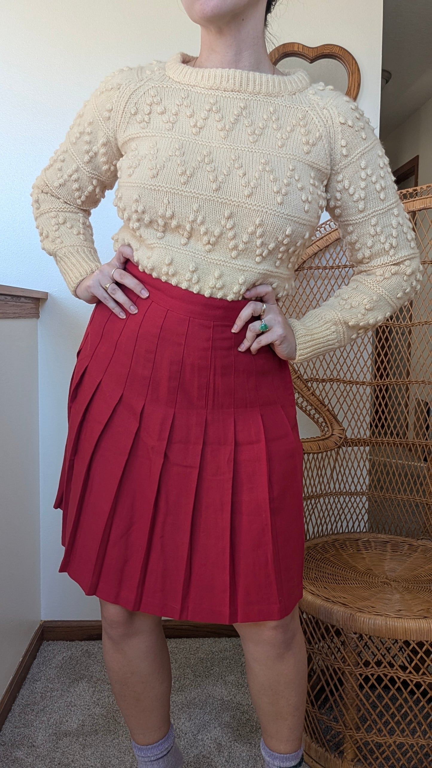 1970s cable knit sweater