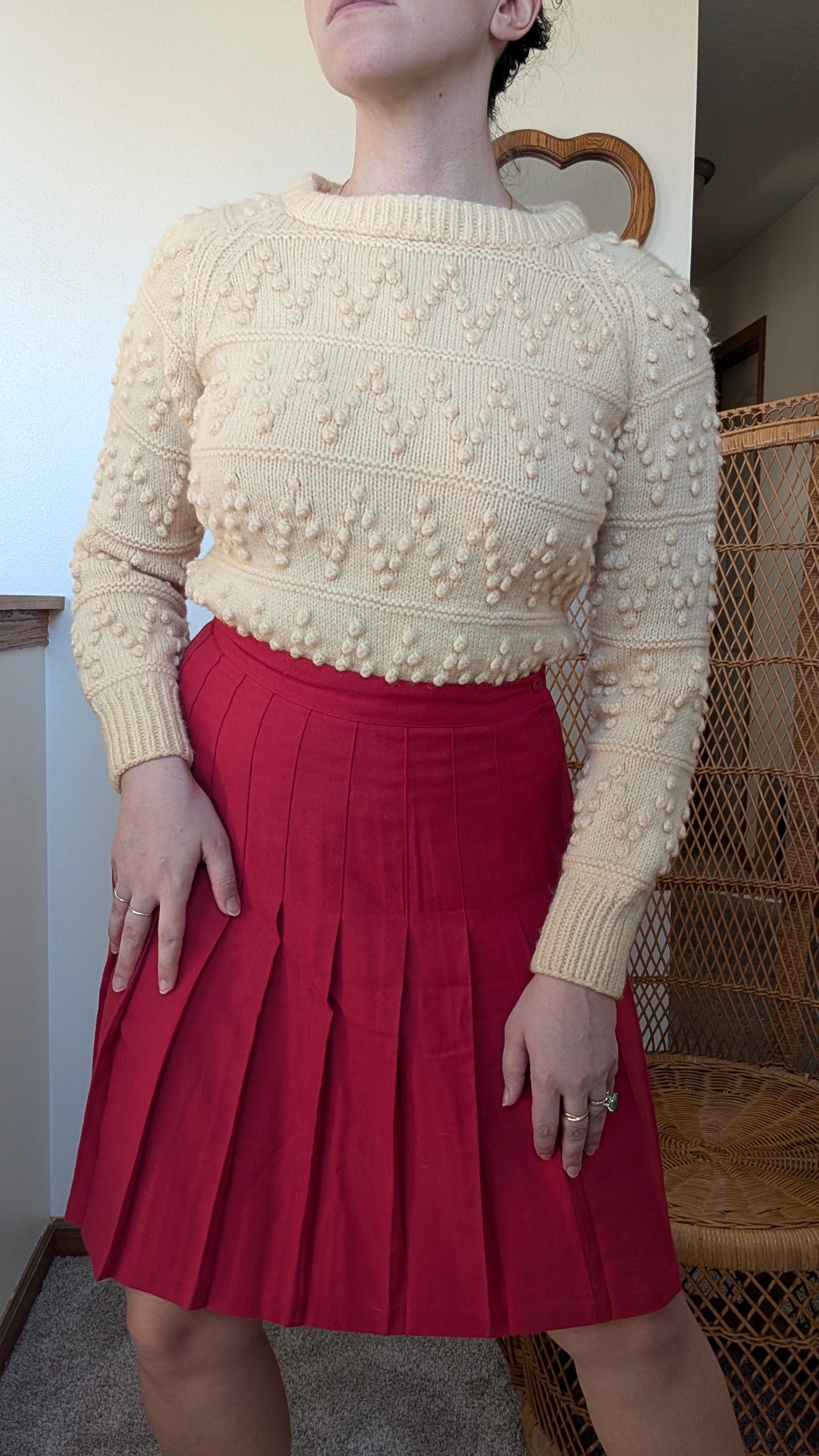 1970s cable knit sweater