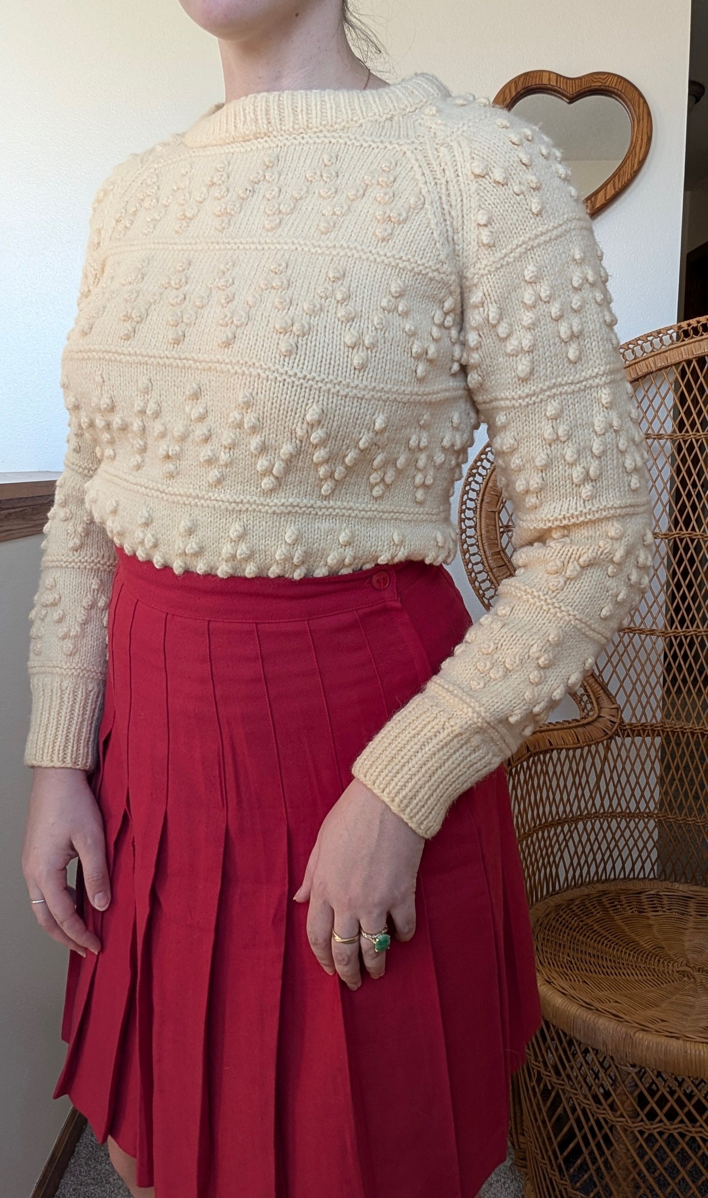 1970s cable knit sweater