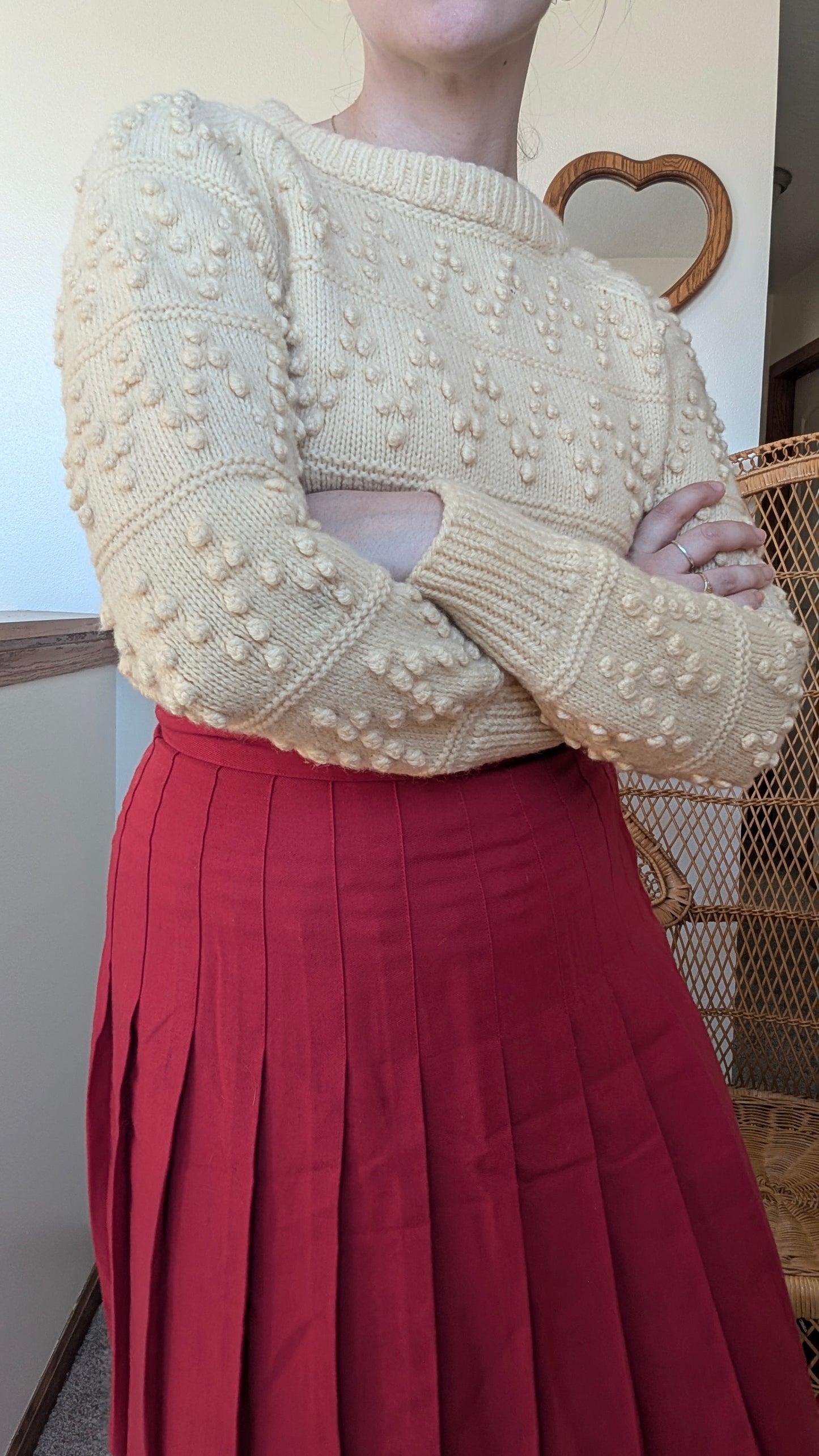 1970s cable knit sweater