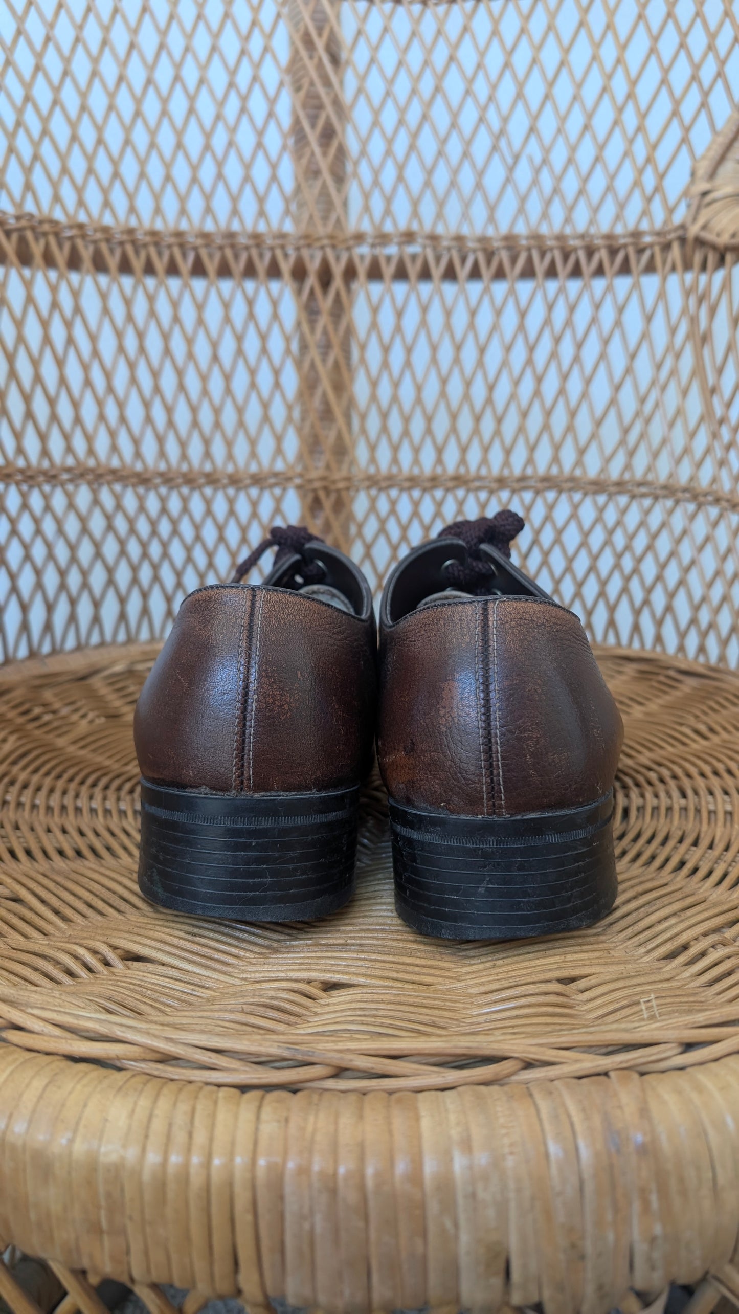 1970s brown leather shoes