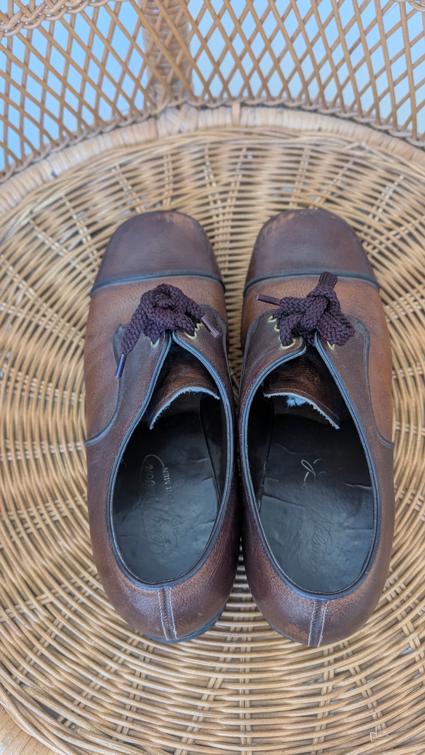 1970s brown leather shoes