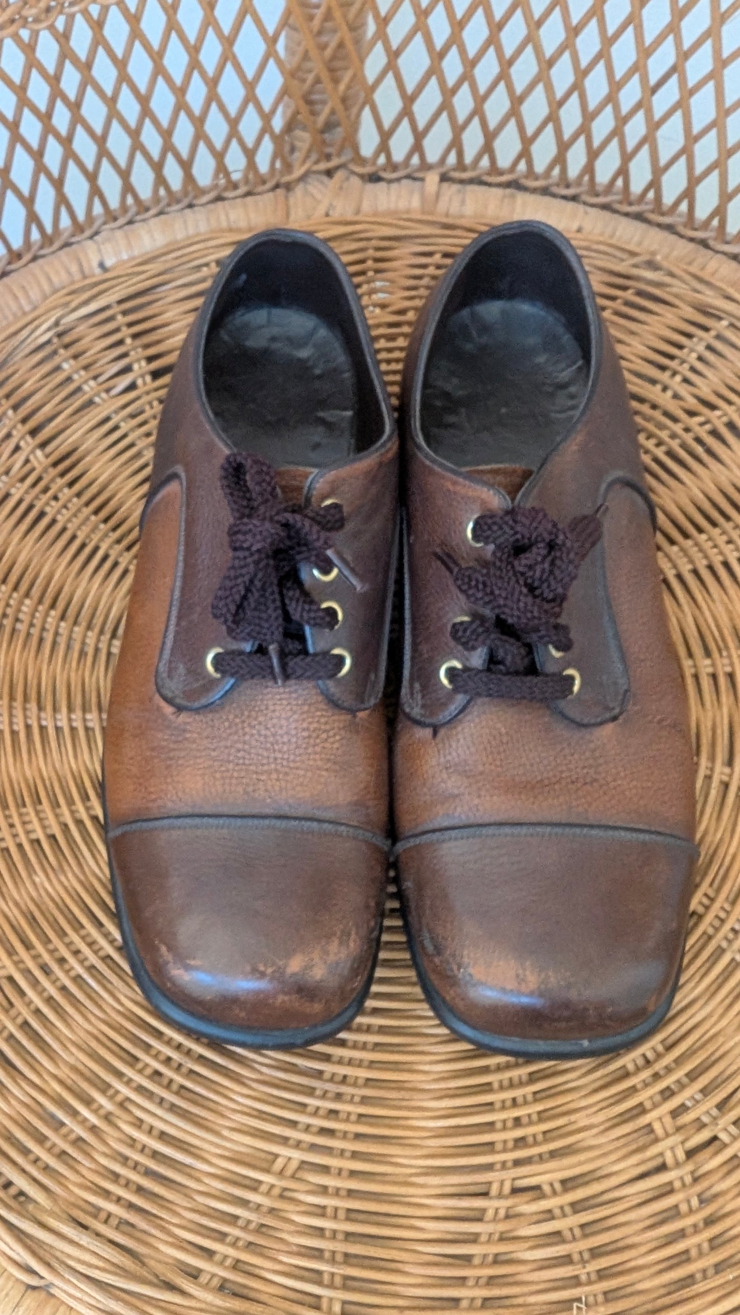 1970s brown leather shoes