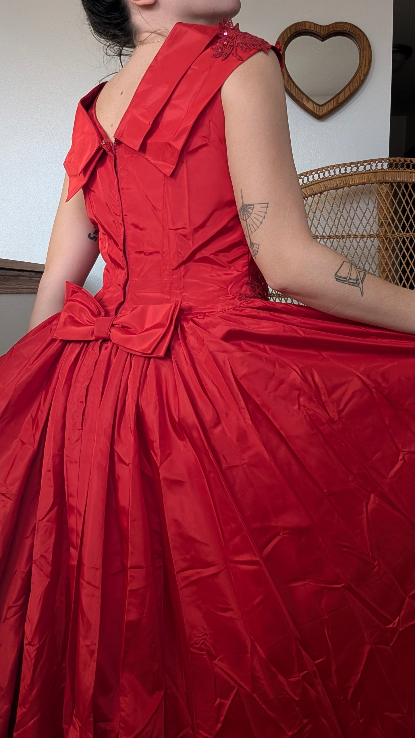 1980s red gown